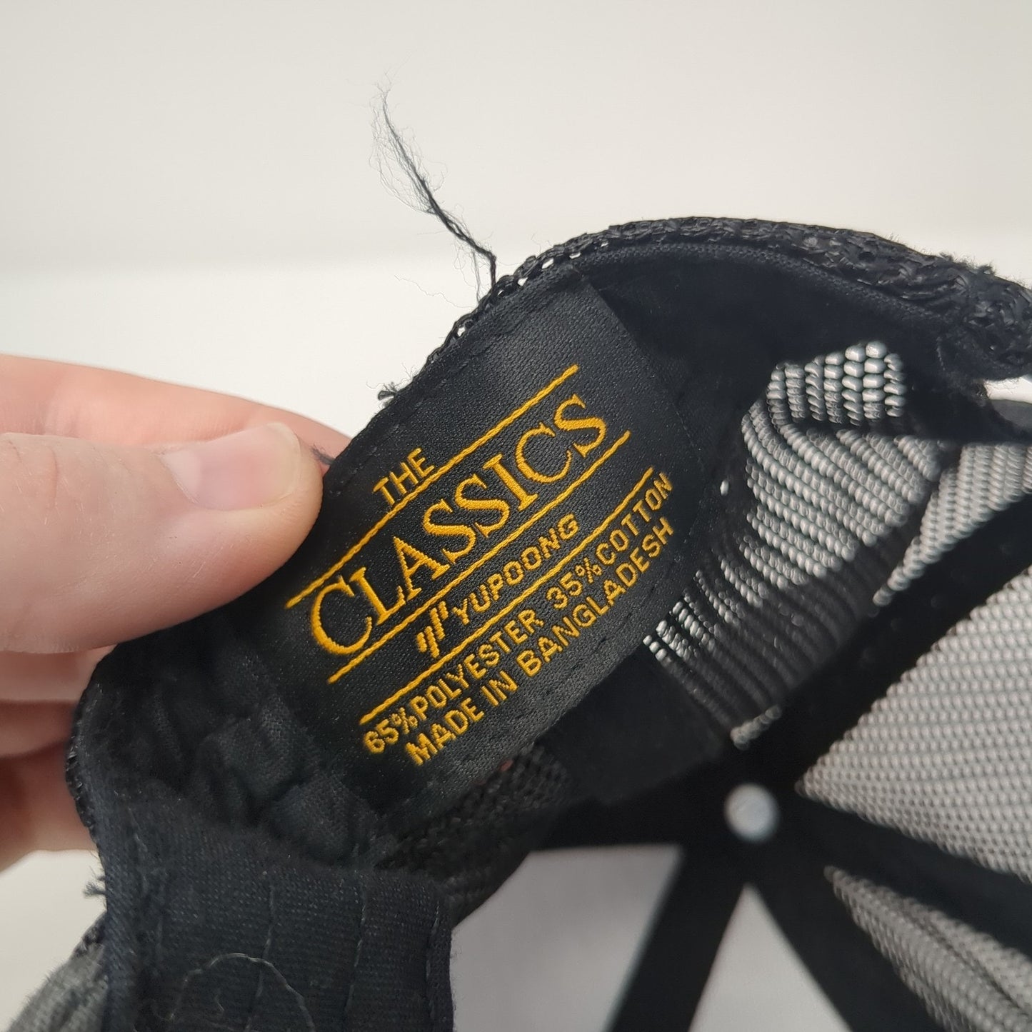 The Classics Yupoong Snapback Trucker Hat Gray One Size Embroidered Logo