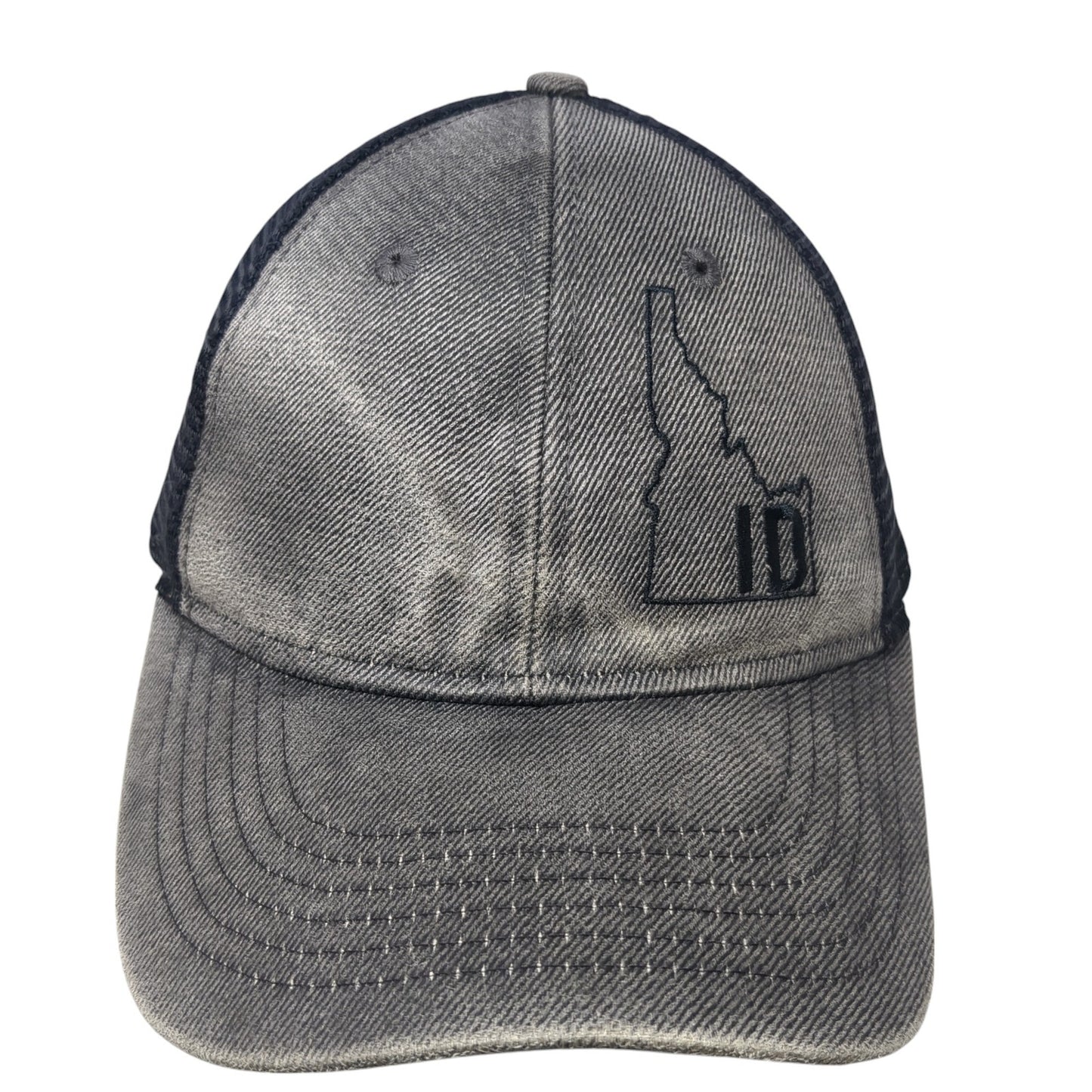 Idaho Snapback Trucker Hat Gray One Size Adjustable Mesh Back Sportsman