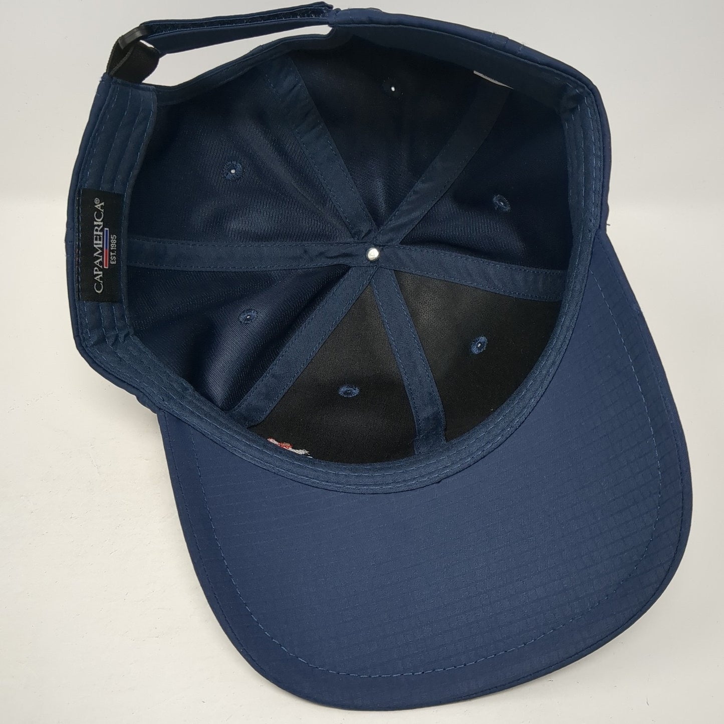 Cap America Strapback Hat Blue One Size Embroidered Logo Adjustable