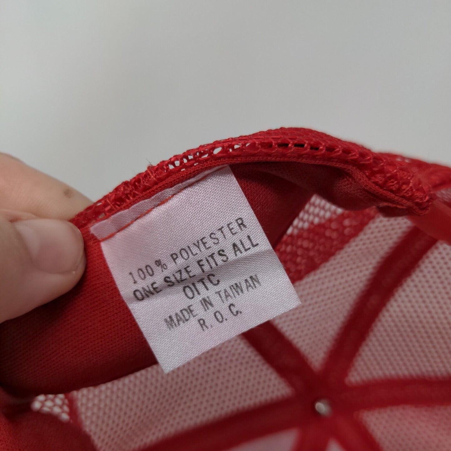 Unbranded Snapback Trucker Hat Red OSFA Adjustable Mesh Back Blank Polyester