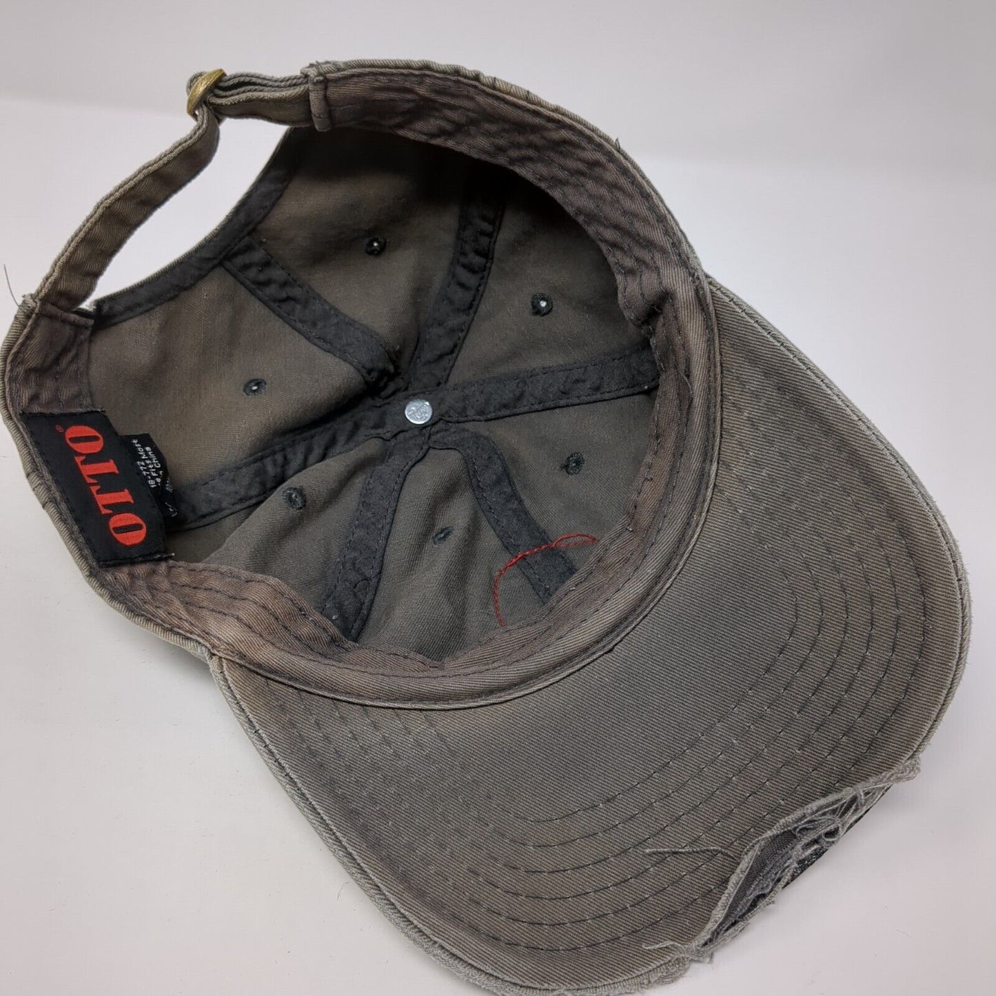 Willis Tower Chicago Old Guys Rule Slideback Hat Tan OS Adjustable Distressed