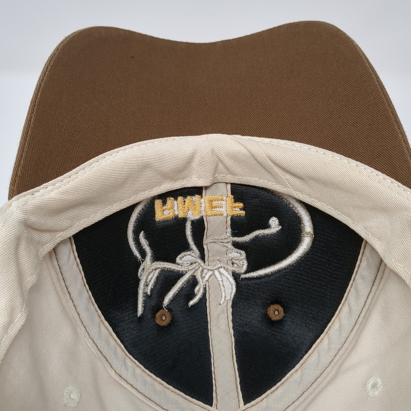 RMEF Volunteer Strapback Hat Brown One Size Colorblock Embroidered Logo