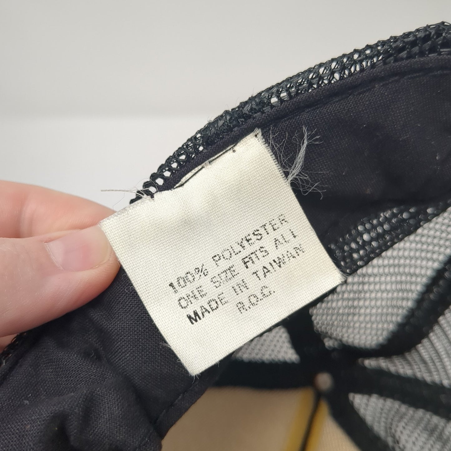 Wyoming Trucker Hat Black One Size Adjustable Mesh Back Rope Polyester