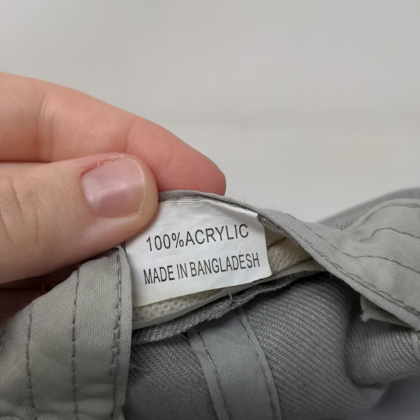 Unbranded Strapback Hat Gray One Size Adjustable Solid Vent Holes Blank