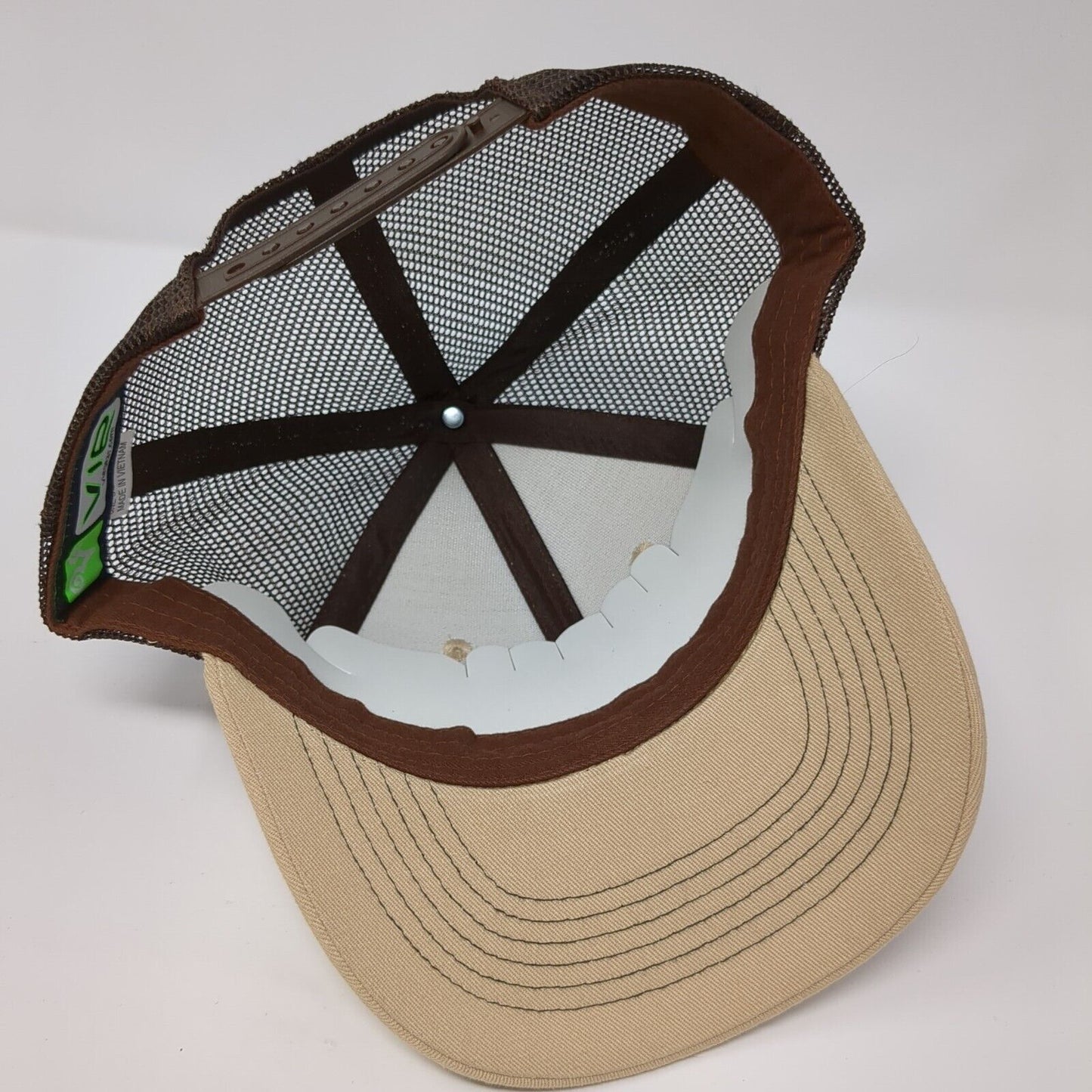 Valley AG Snapback Trucker Hat Tan OS Adjustable Mesh Back 6 Panel Vie Gear