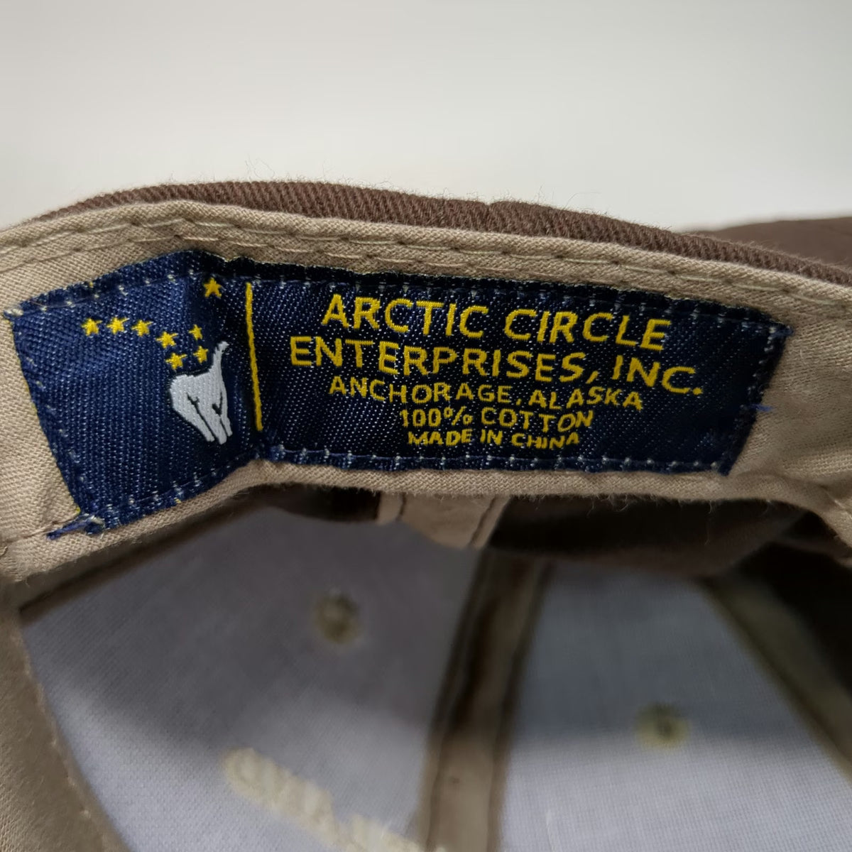 Arctic Circle Brown Baseball Cap One Size Alaska Bear Graphic Strapback Hat