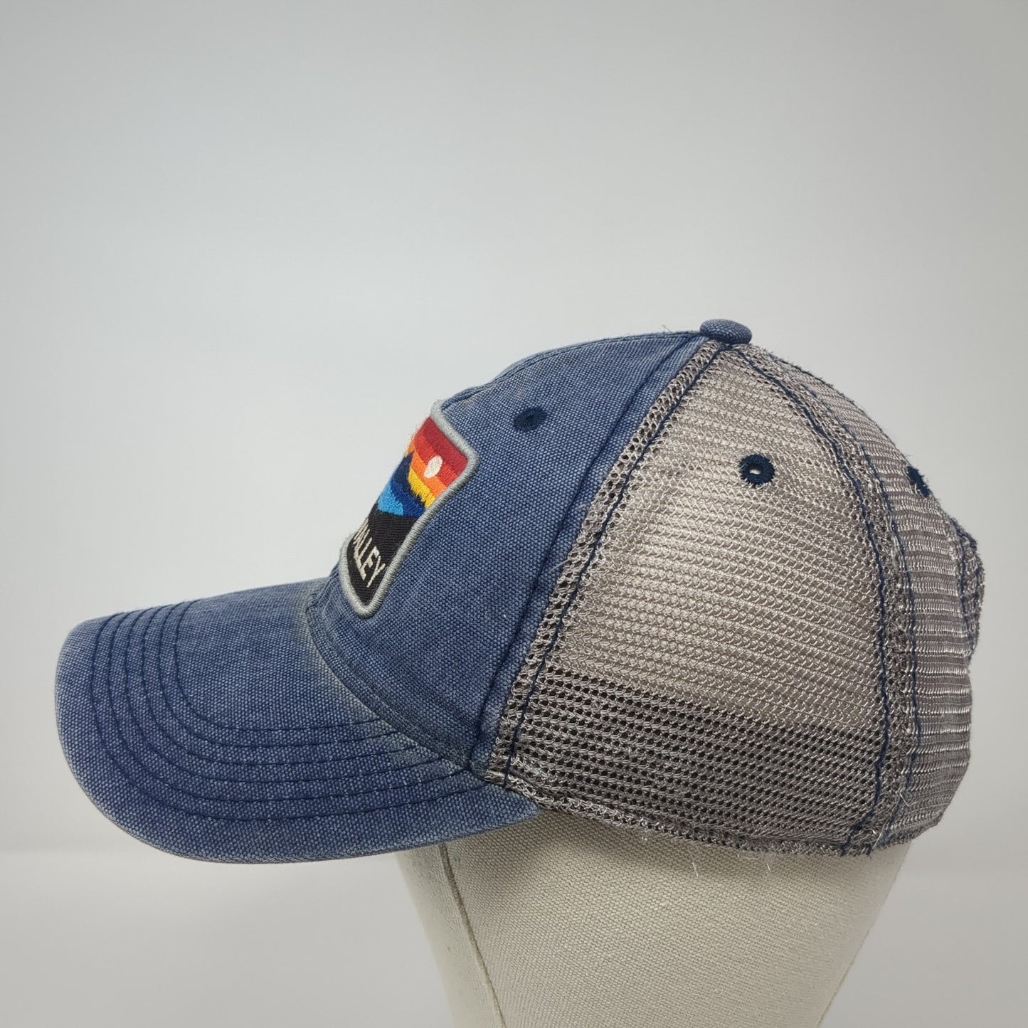 Sun Valley Snapback Mesh Back Trucker Hat Blue One Size Adjustable Legacy