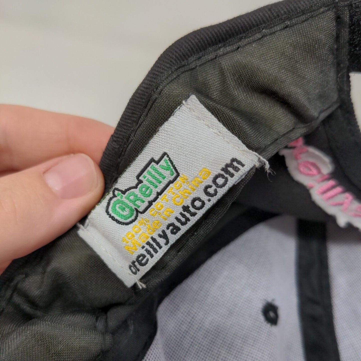 O'Reilly Auto Parts Strapback Hat Gray One Size Embroidered Adjustable