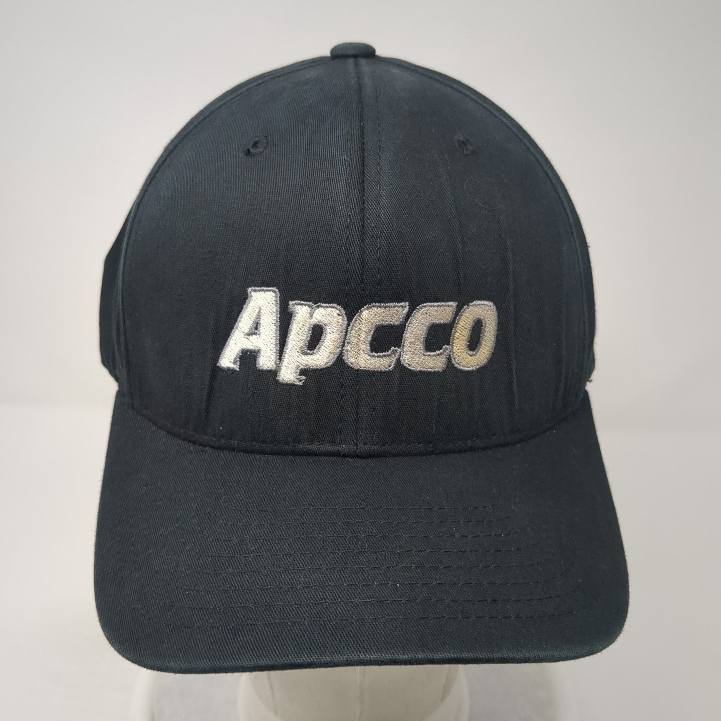 APCCO Fitted Hat Black 8 Embroidered Stretch Flexfit Pacific Headwear