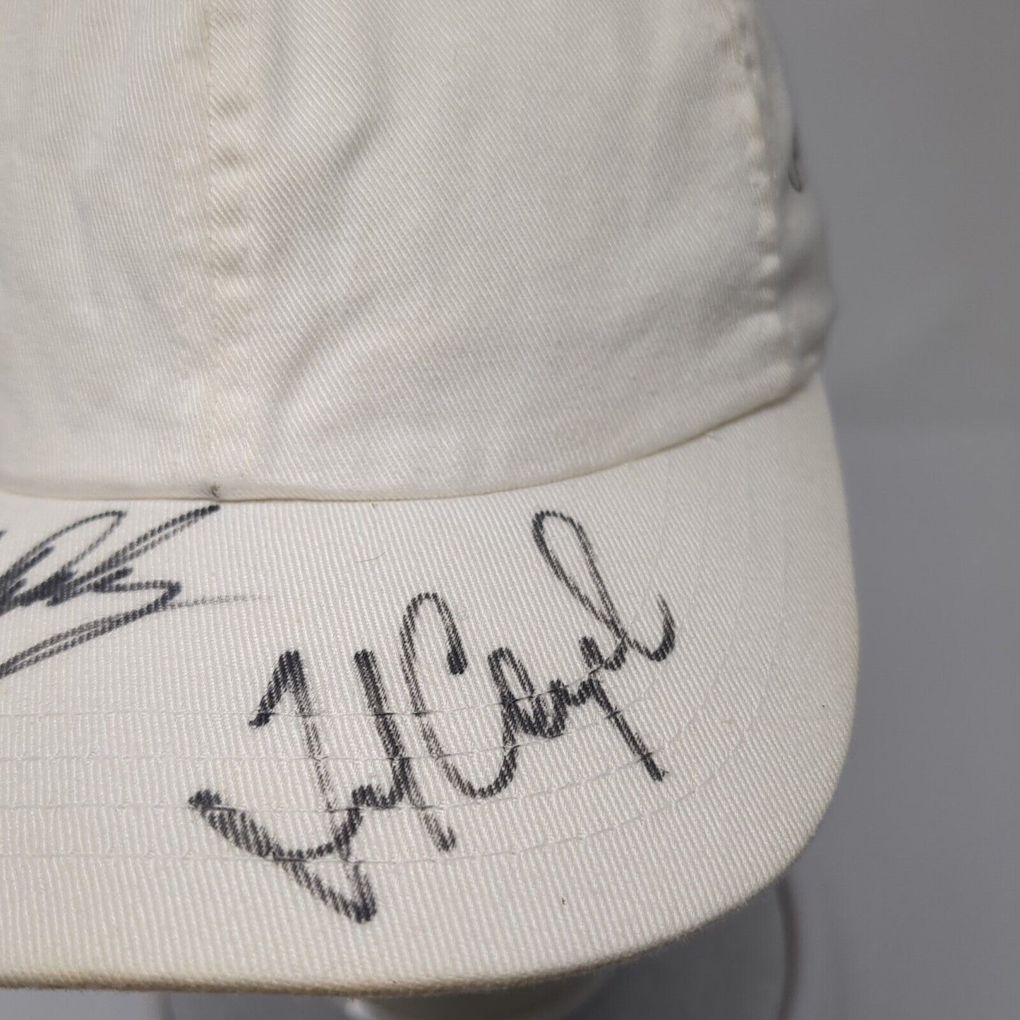 B.U.M Equipment Slideback Hat White One Size Adjustable Autographed Blank