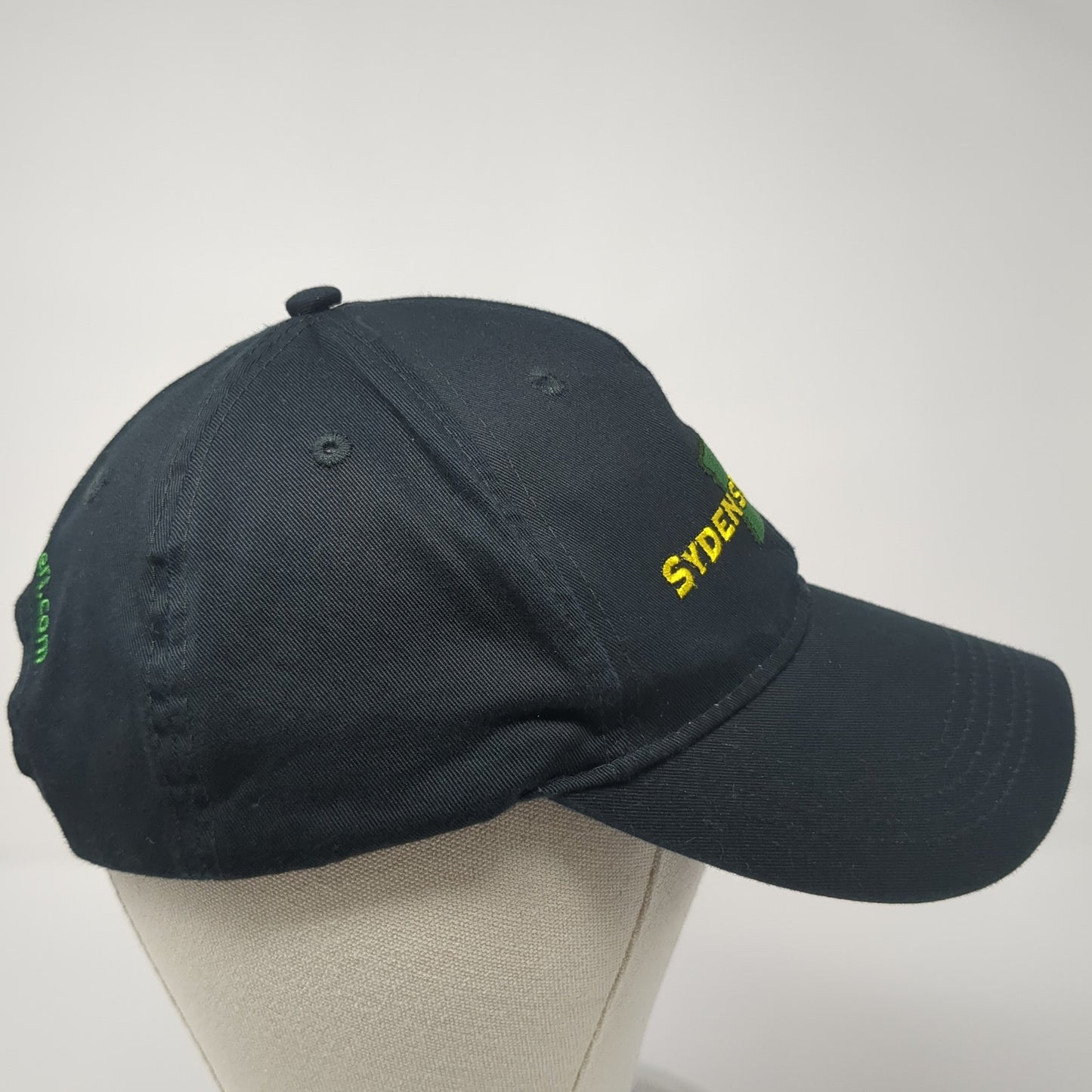 Sydenstricker Snapback Hat Black One Size Solid Adjustable John Deere
