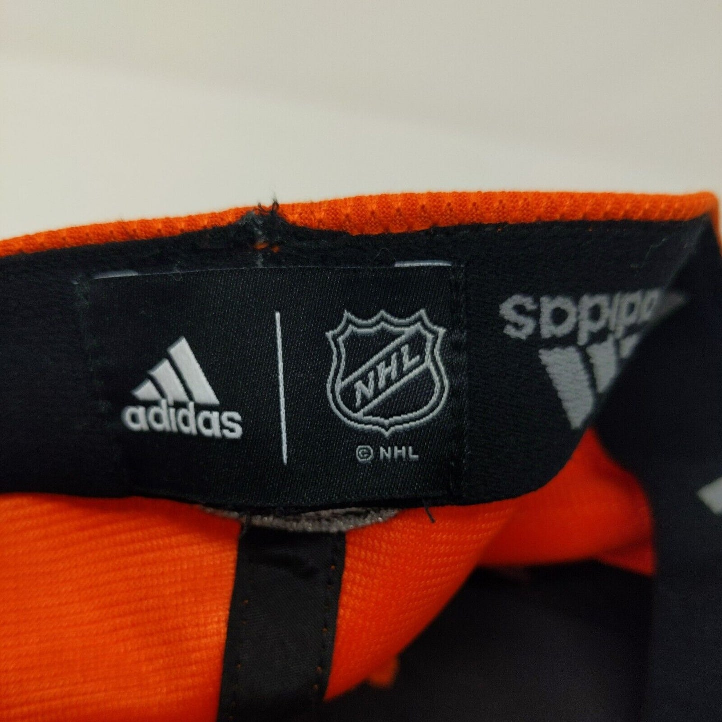Adidas Aeroready Anaheim Ducks Fitted Hat Orange Embroidered Logo NHL
