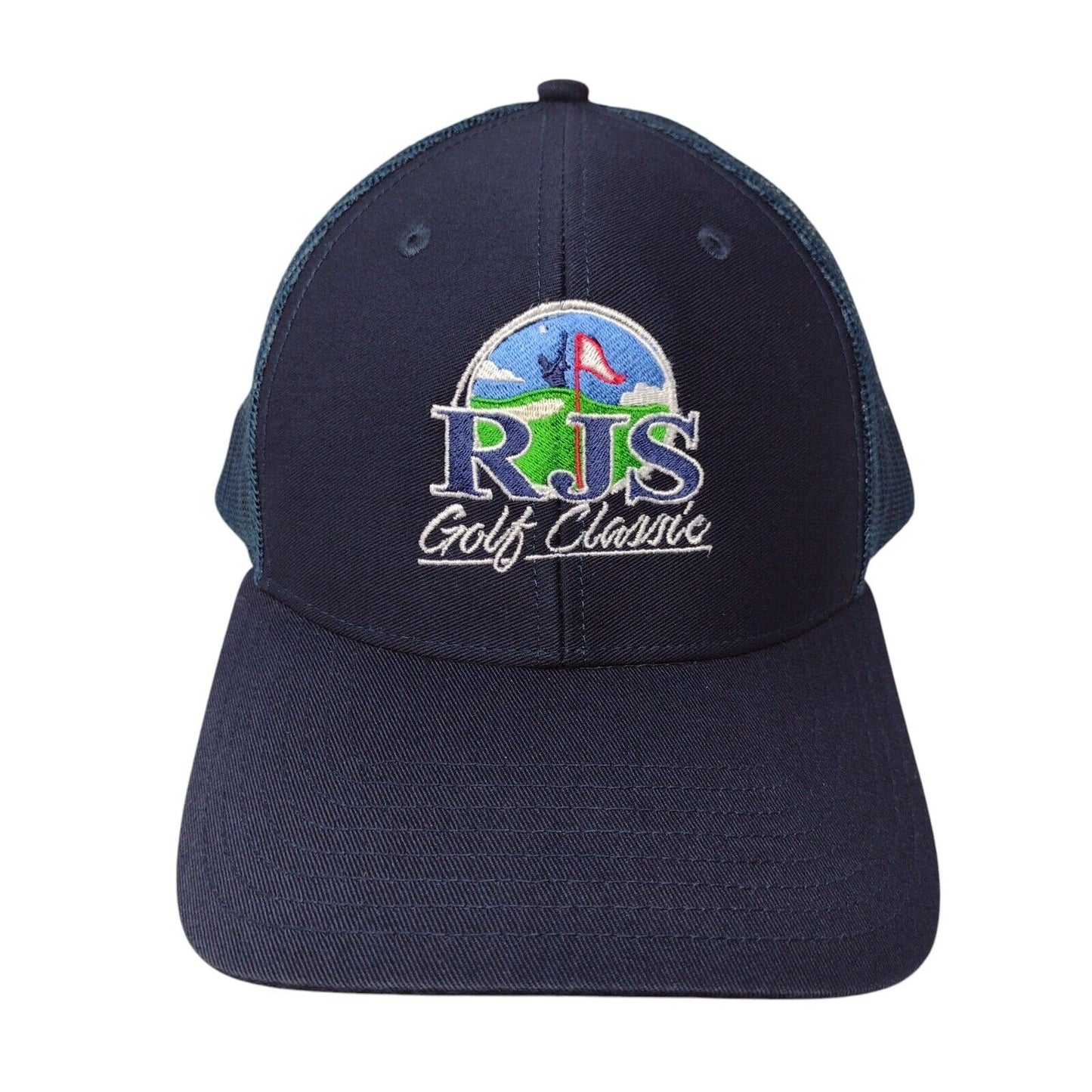 RJS Golf Classic Snapback Mesh Back Trucker Hat Blue One Size Richardson