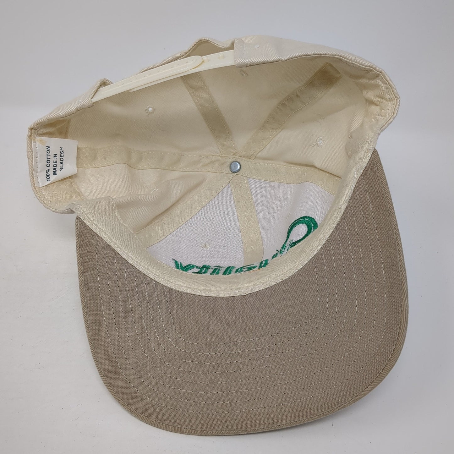 Quality Farm & Country Snapback Hat Beige One Size Adjustable Embroidered Cotton