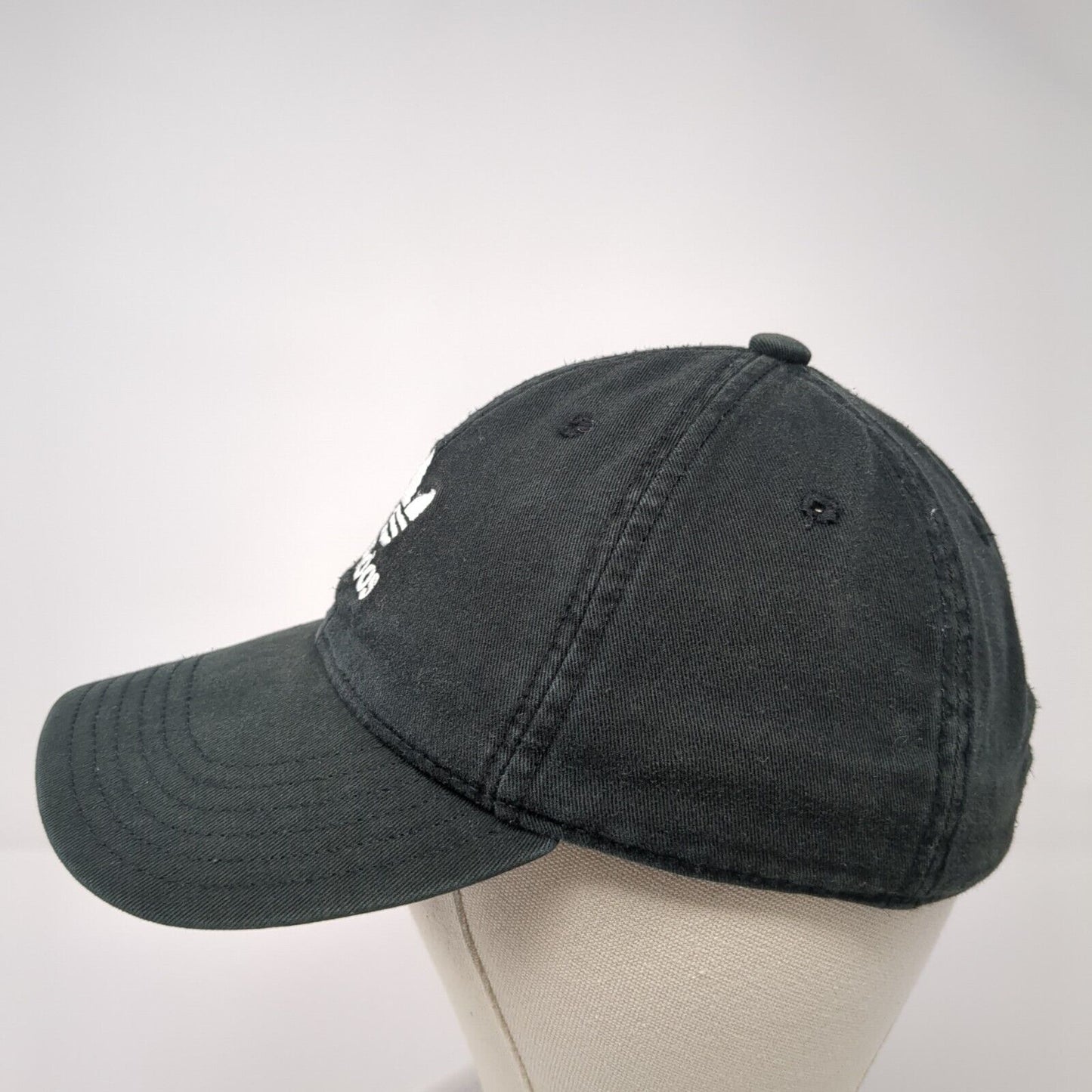 Adidas Slieback Baseball Cap Black One Size Adjustable Embroidered Trefoil