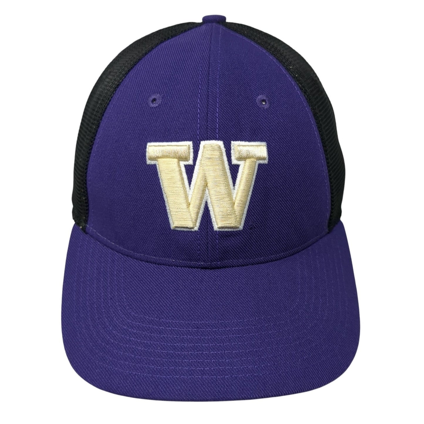 Washington Huskies Fitted Trucker Hat Purple One Size Lightweight Mesh Back Nike