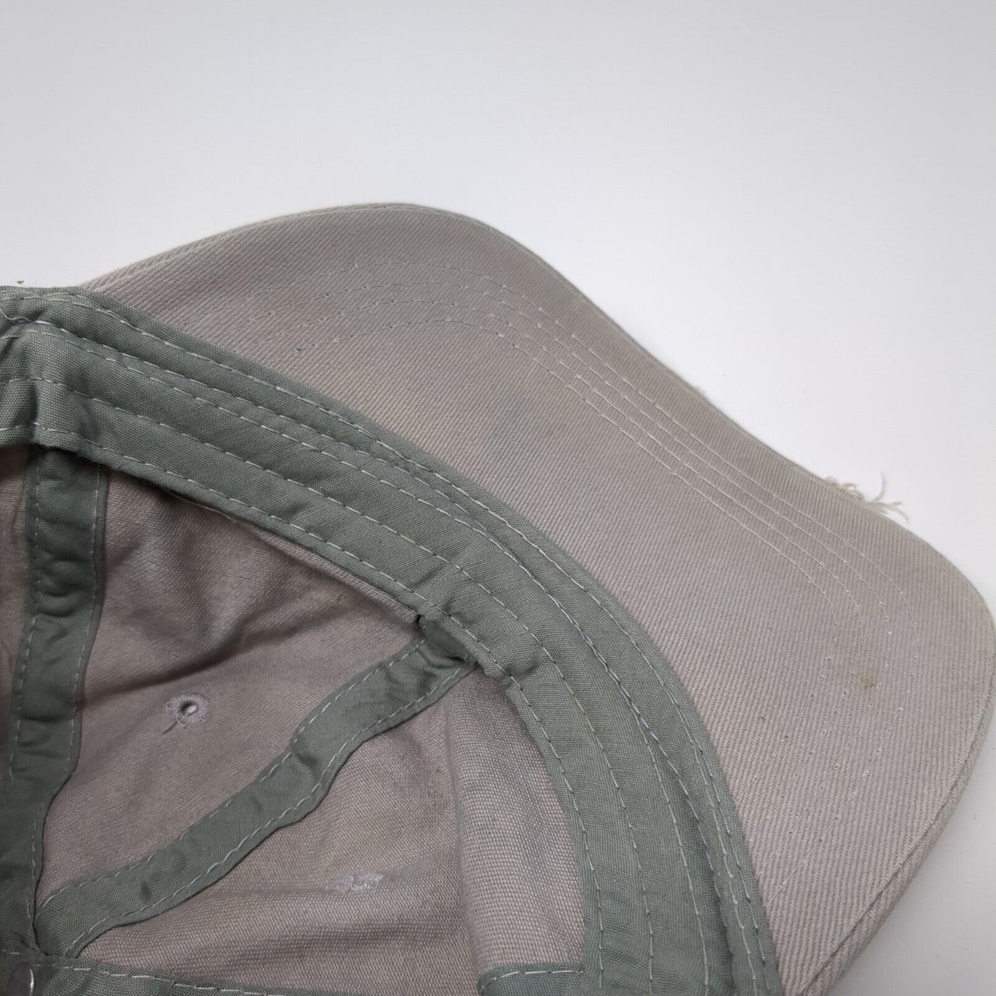 Amsterdam Slideback Hat Tan One Size Adjustable Embroidered Distressed Fox Head