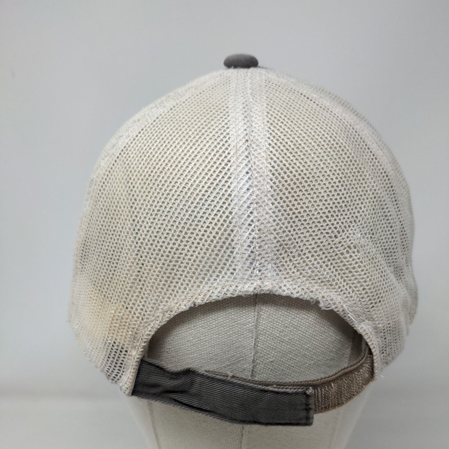 Magnolia Sod Farm Strapback Mesh Back Trucker Hat Gray OSFM Colorblock