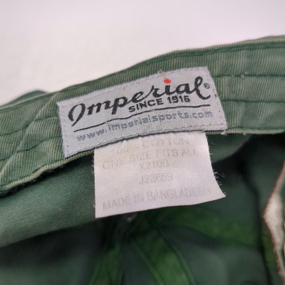 Imperial Baseball Cap Green One Size Tall Timber Lodge Pittsburg NH Fish Hat