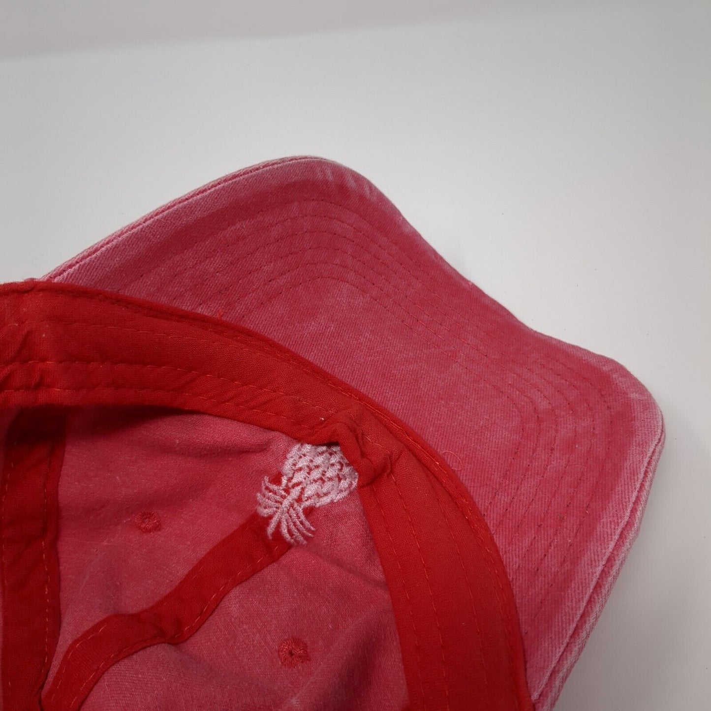 Pineapple Slideback Hat Red One Size Embroidered Adjustable 6 Panel