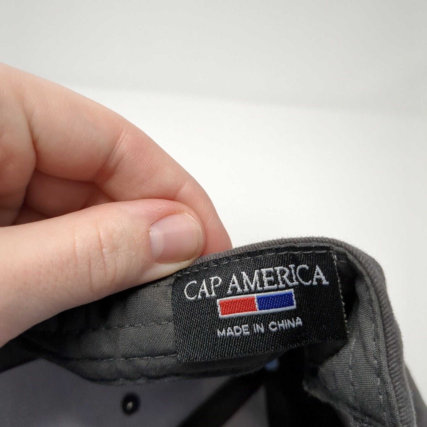 Acuity Strapback Hat Gray One Size Adjustable Embroidered Cap America
