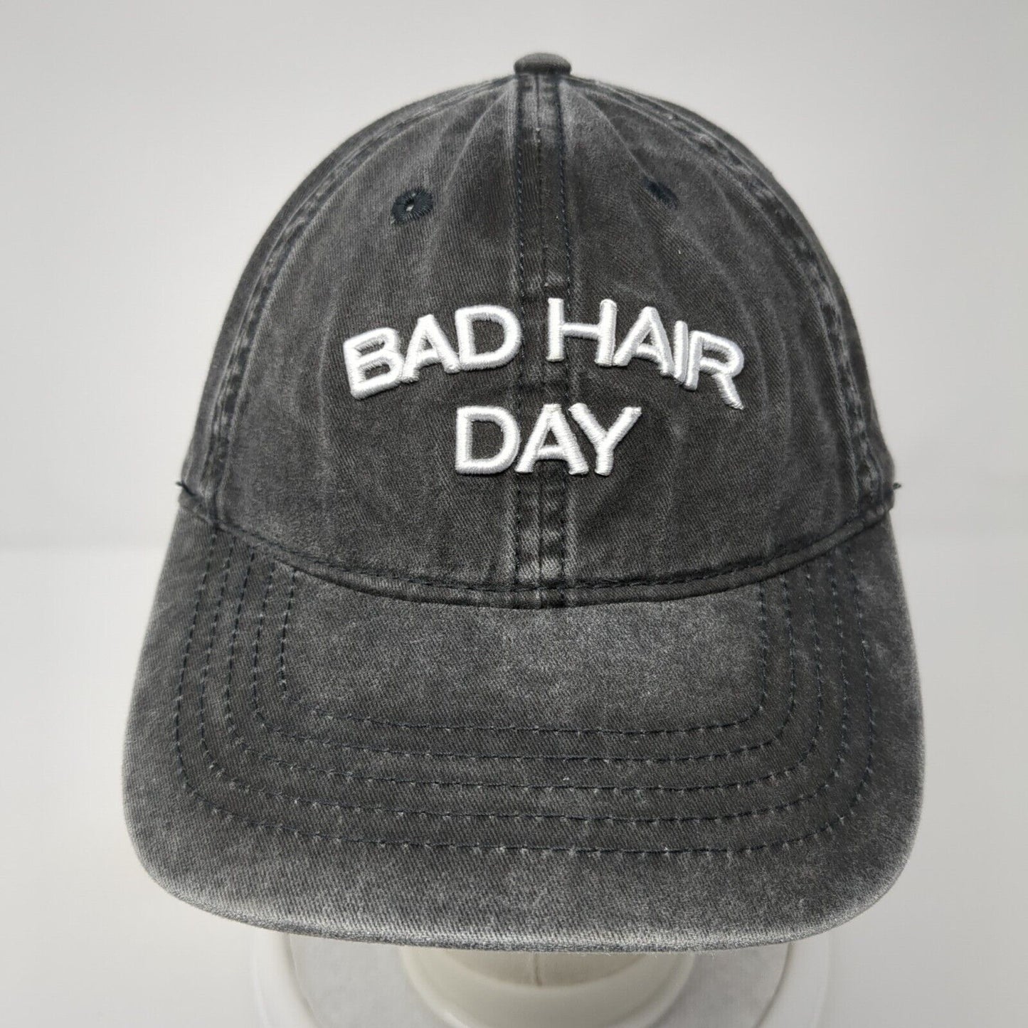 Bad Hair Day Slideback Hat Black One Size Adjustable Embroidered 6 Panel
