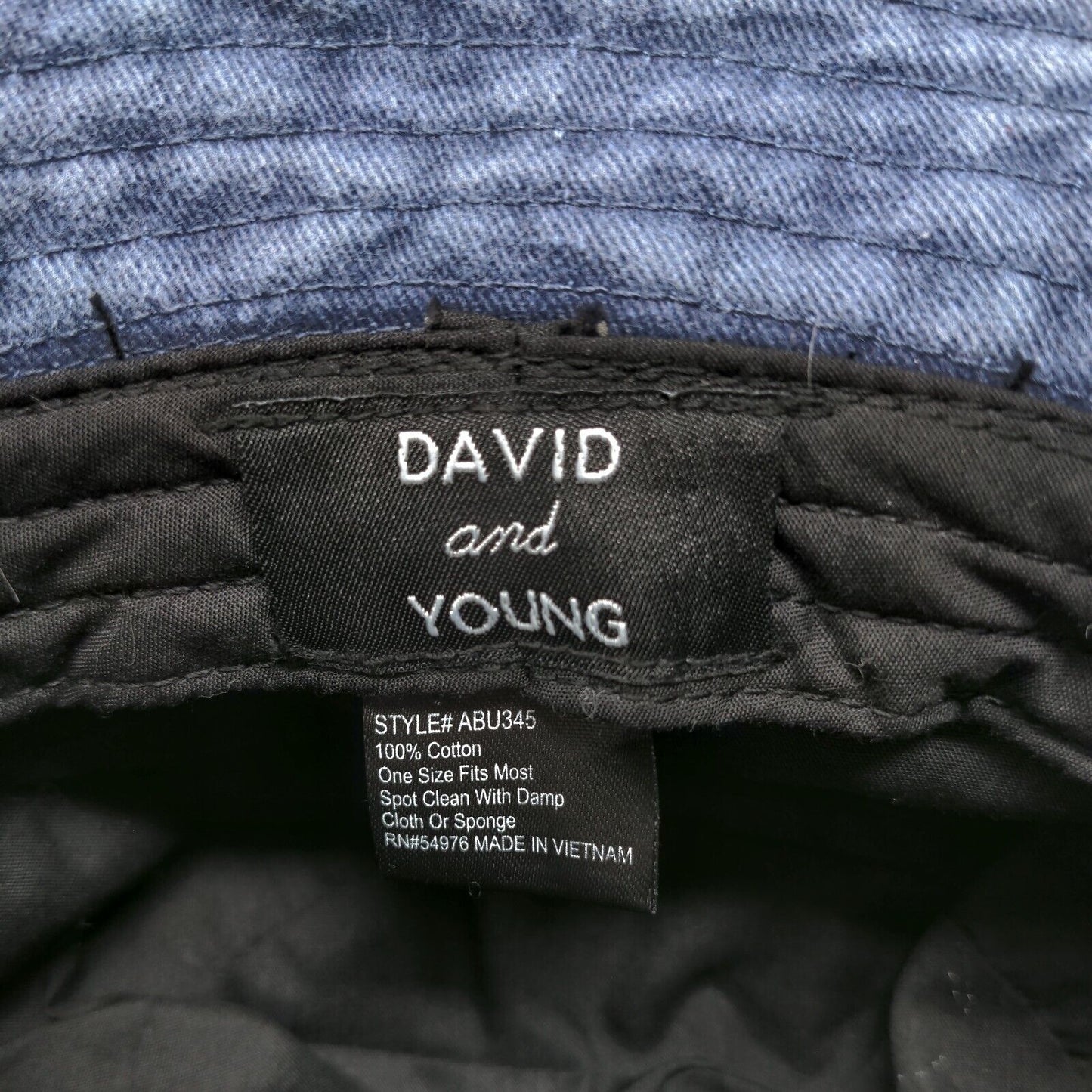 Maui Pineapple Bucket Hat Blue OSFM Embroidered David And Young W/Tags