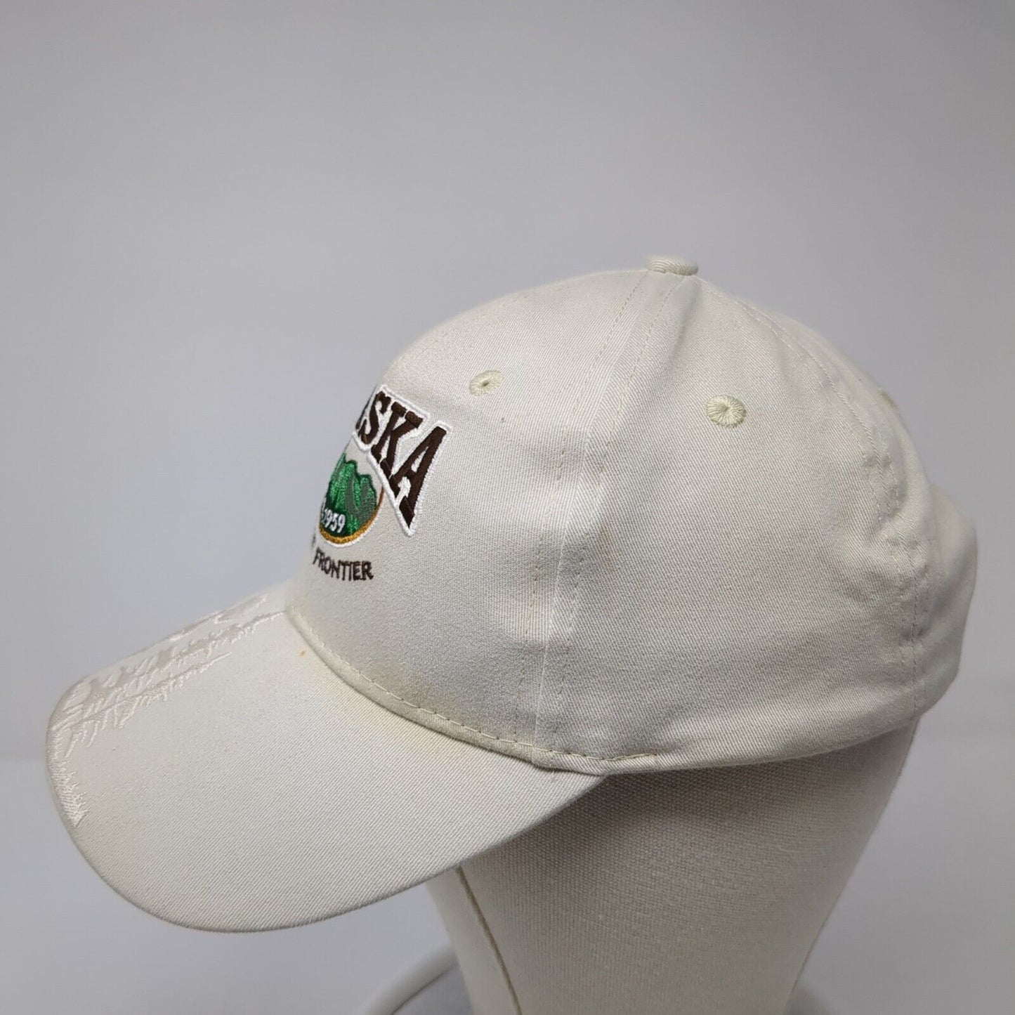 Alaska Est. 1959 The Last Frontier Slideback Hat Tan OS Adjustable Arctic Circle