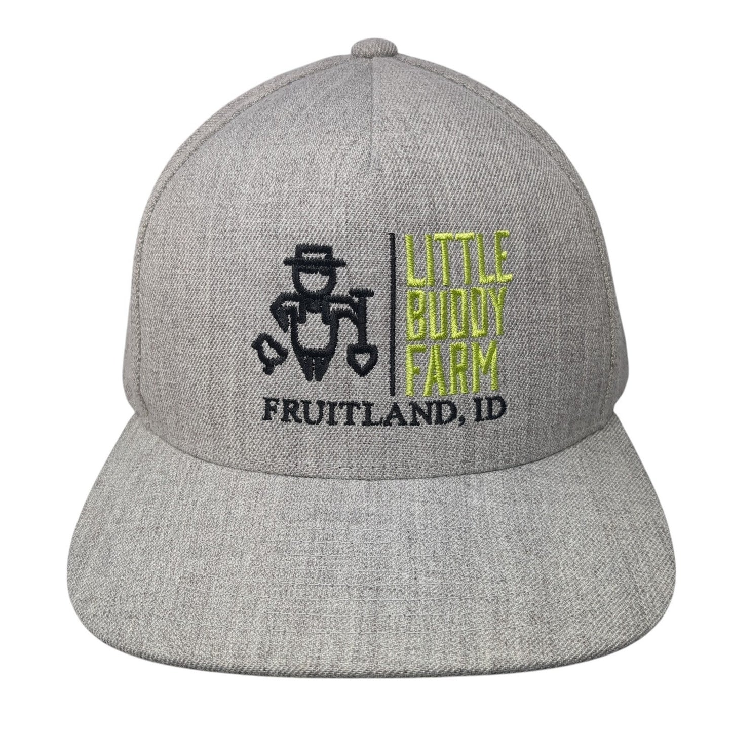 Little Buddy Farm Fruitland ID Snapback Hat Gray One Size Adjustable