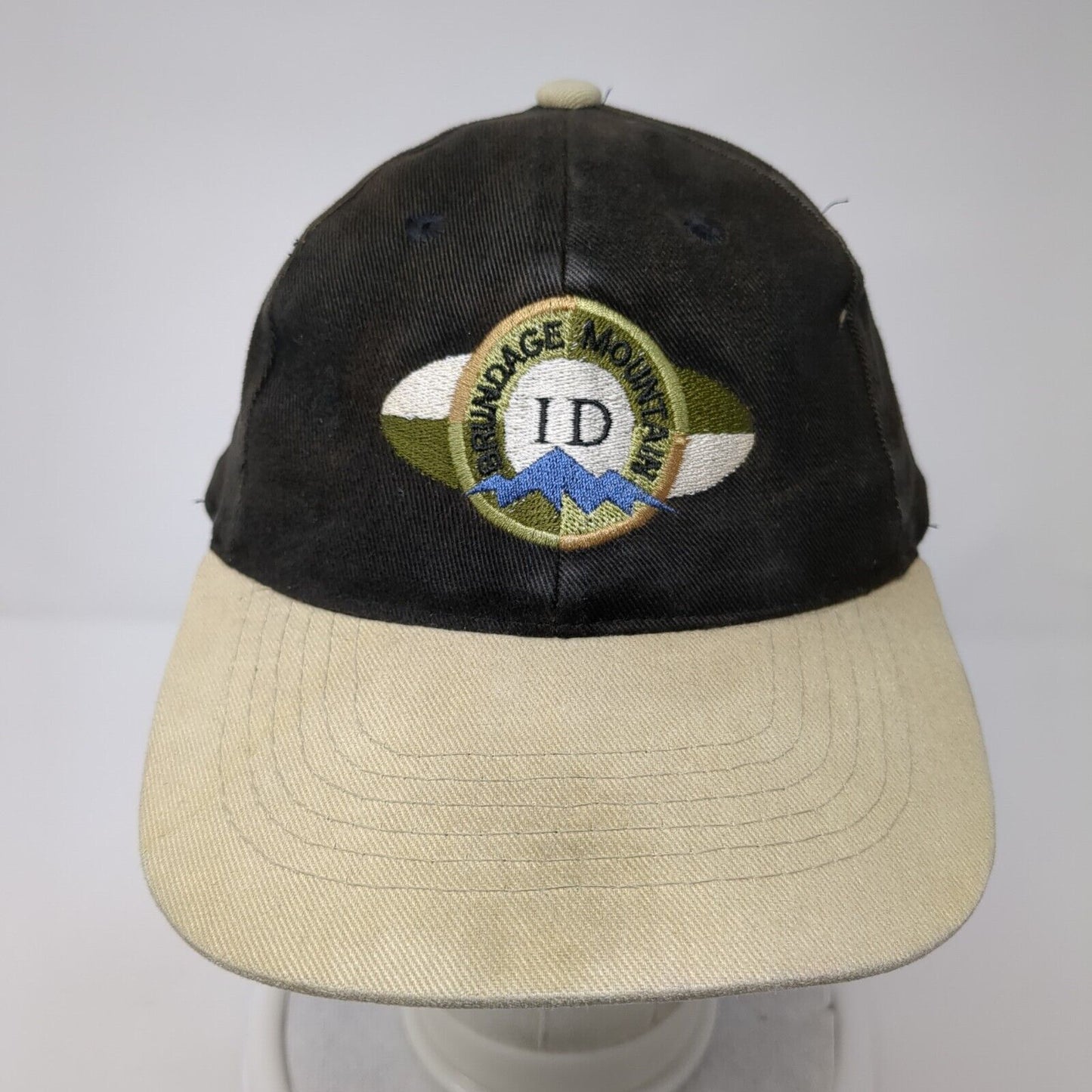 Brundage Mountain McCALL Idaho Slideback Hat Black OS Adjustable Embroidered