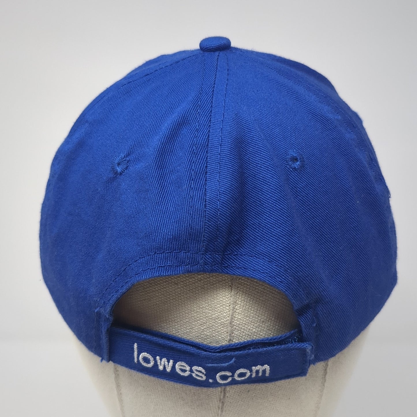 Lowe's Strapback Baseball Cap Blue One Size Adjustable Embroidered 6 Panel