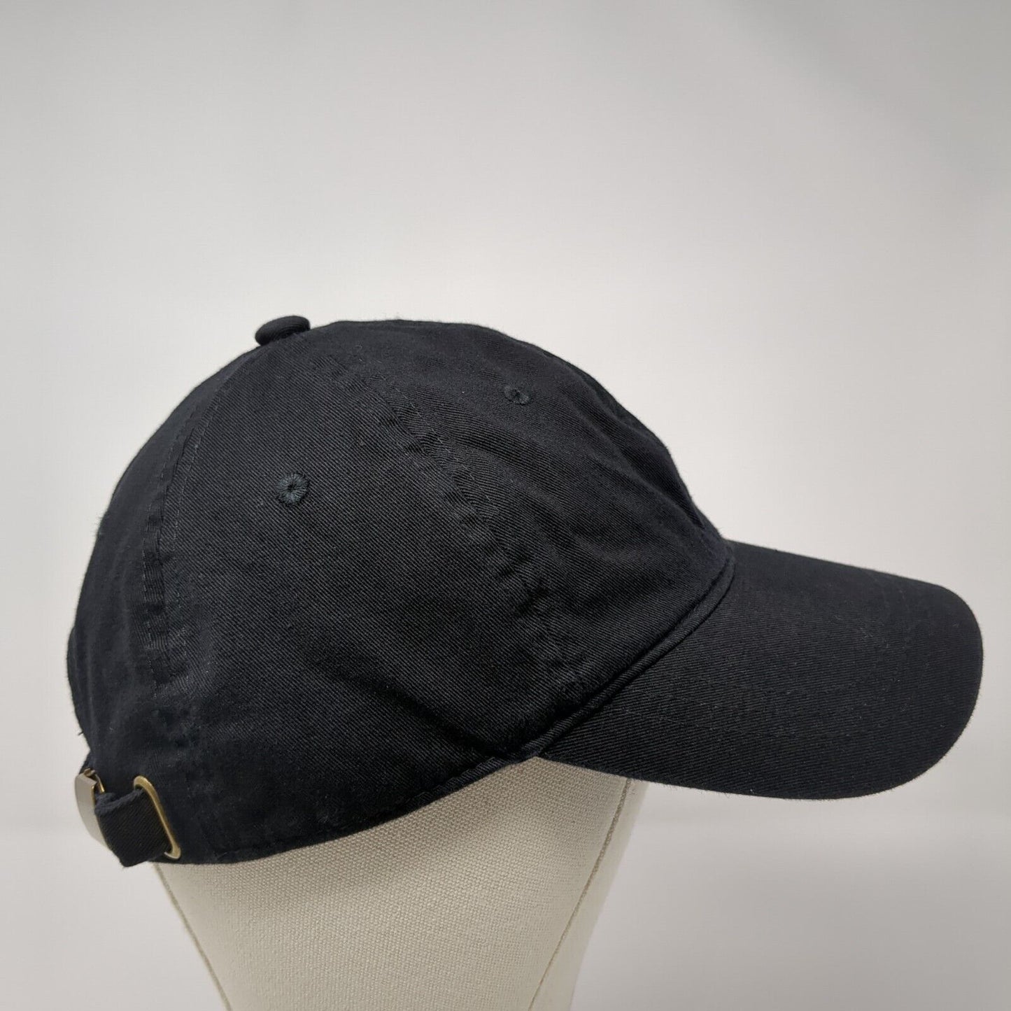 Unbranded Slideback Hat Black One Size Adjustable Solid Blank 6 Panel