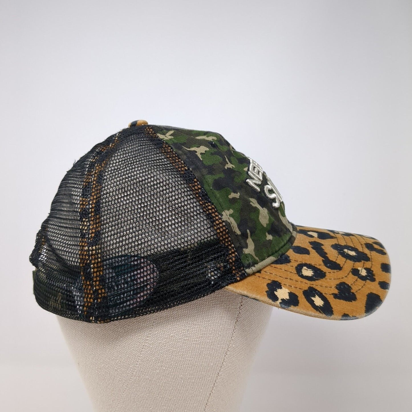 Need More Sleep Slideback Trucker Hat Multi One Size Camo Animal Print
