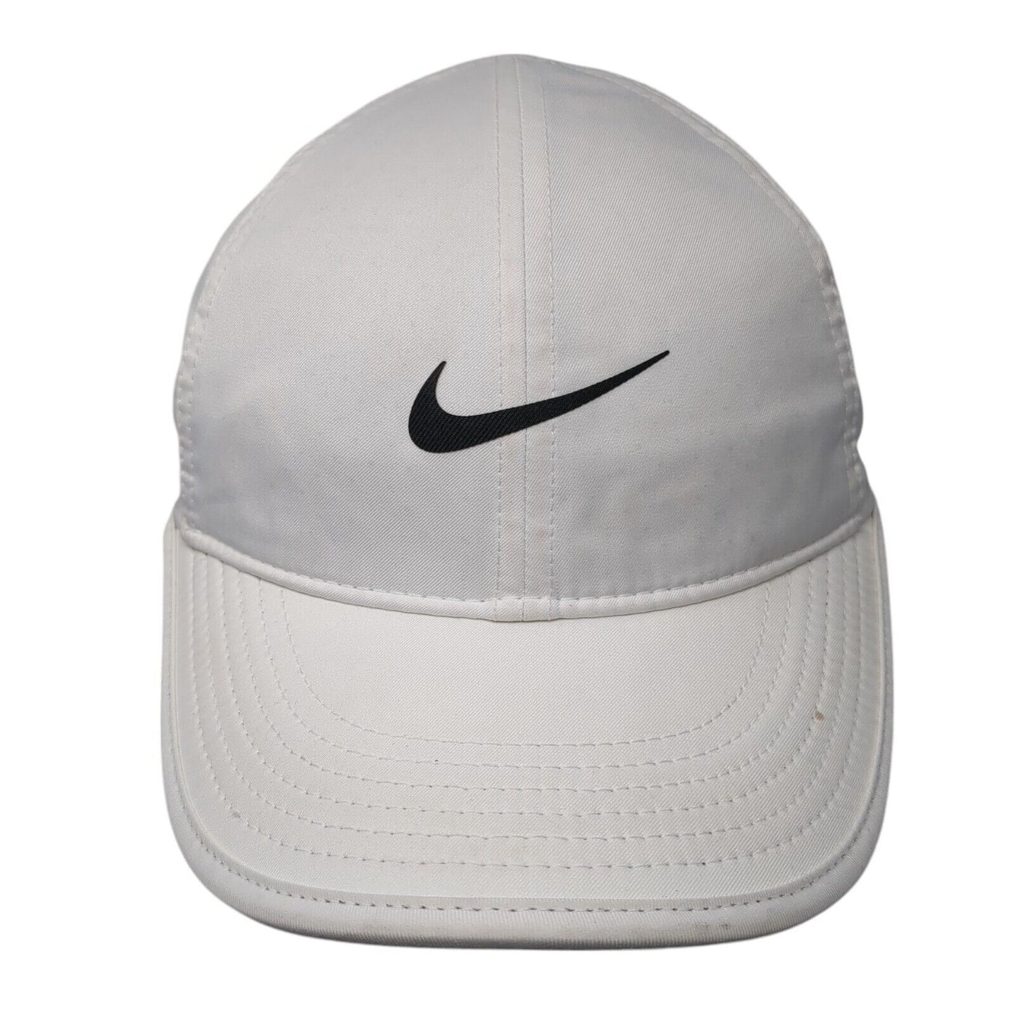 Nike Strapback Hat White One Size Adjustable Breathable Featherlight Dri-Fit
