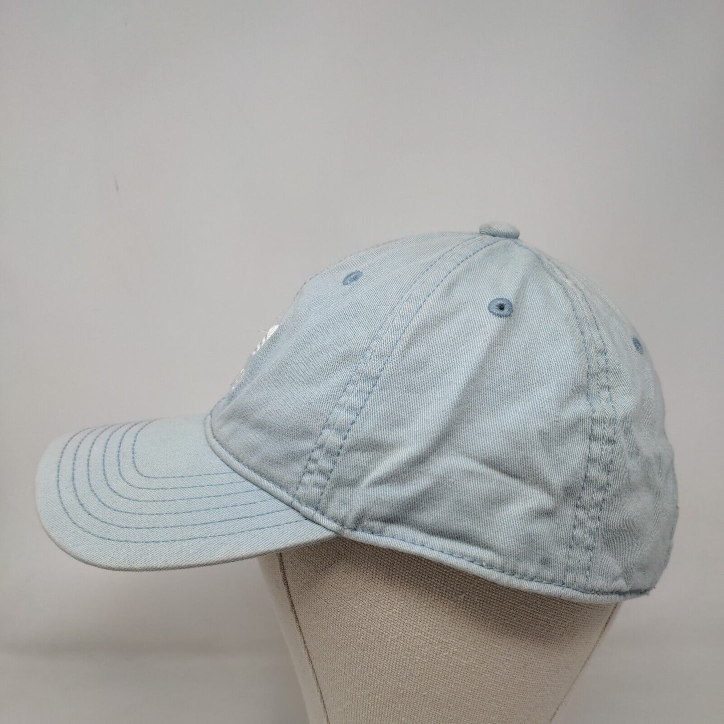 Adidas Slideback Hat Blue OSFM Adjustable Embroidered Vented Holes 6 Panel