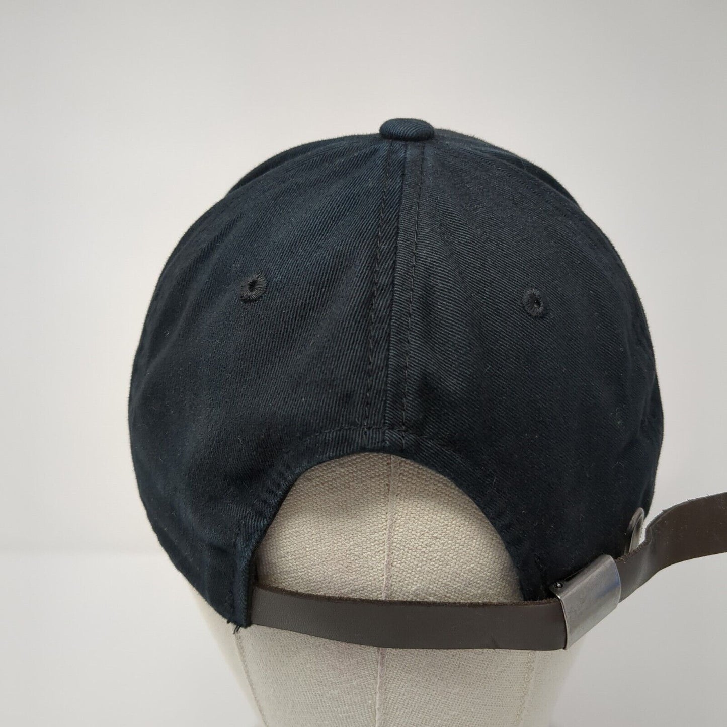 Champion Slideback Hat Black One Size Adjustable Embroidered 6 Panel Cotton