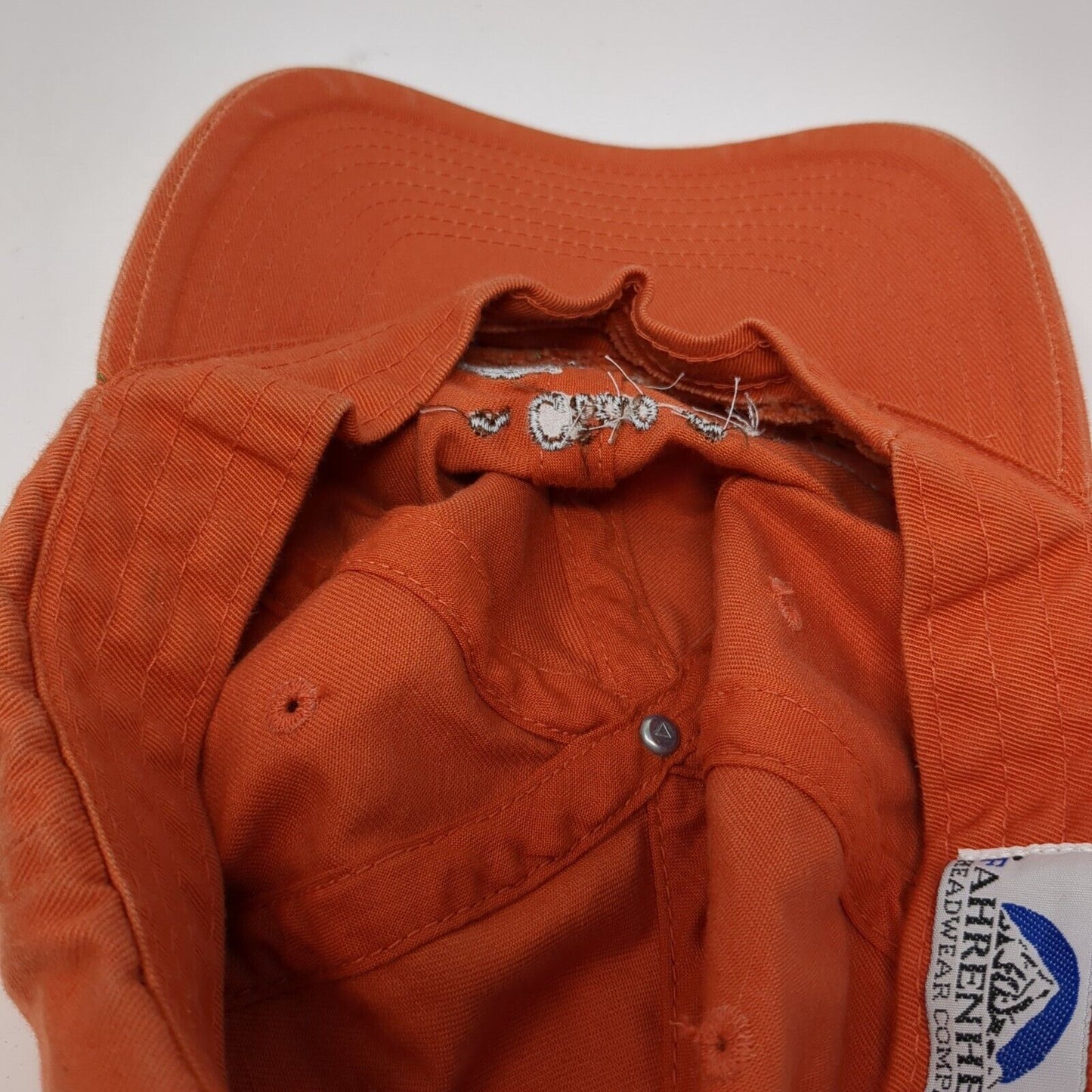 Ciao Bellacino Slideback Hat Orange One Size Embroidered Fahrenheit