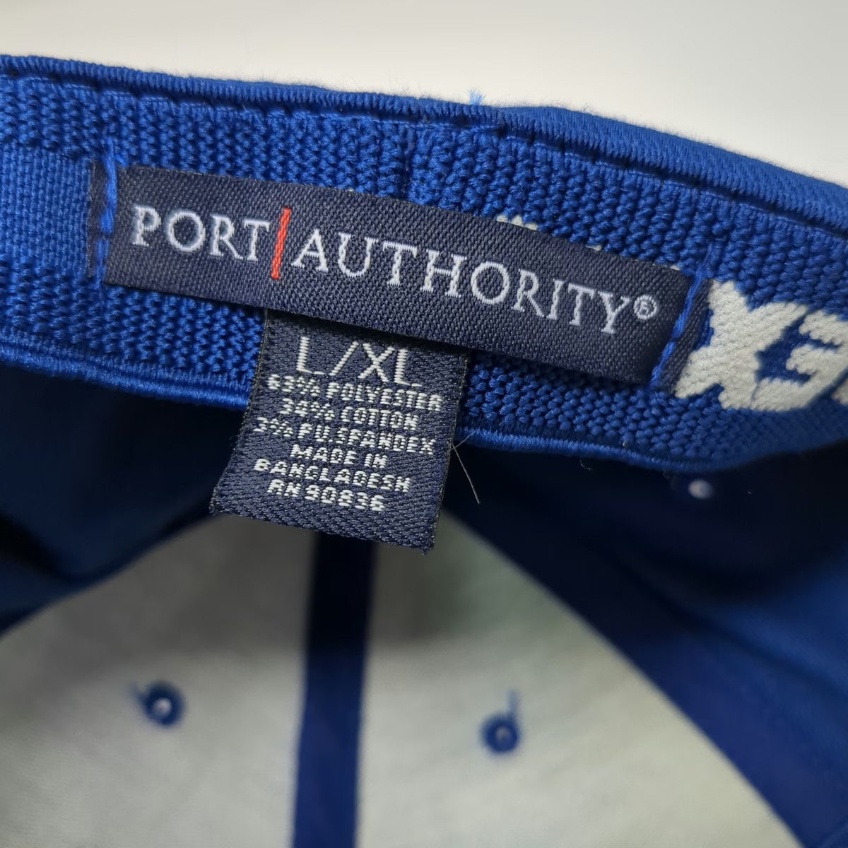 Port Authority Baseball Cap Blue White Red XL Flexfit Interstate Electric Hat