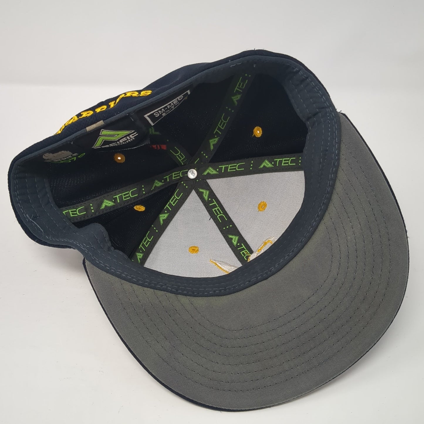 M Warriors Fitted Hat Blue 7 3/8 Embroidered Logo Pacific Headwear