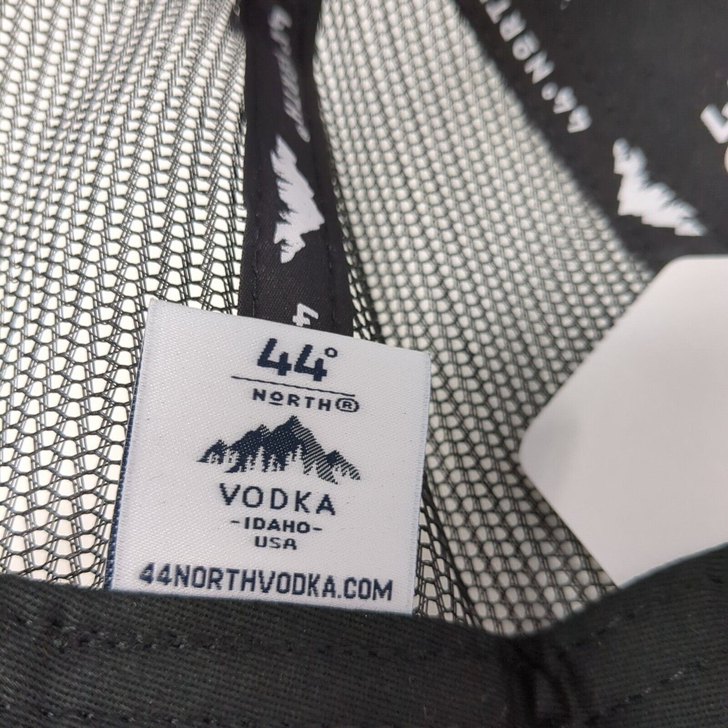 44° North Vodka Idaho Patch Strapback Trucker Hat Gray One Size Mesh Back