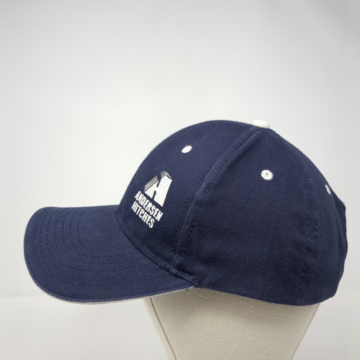 Andersen Hitches Strapback Hat Blue One Size Adjustable Embroidered Otto Cotton