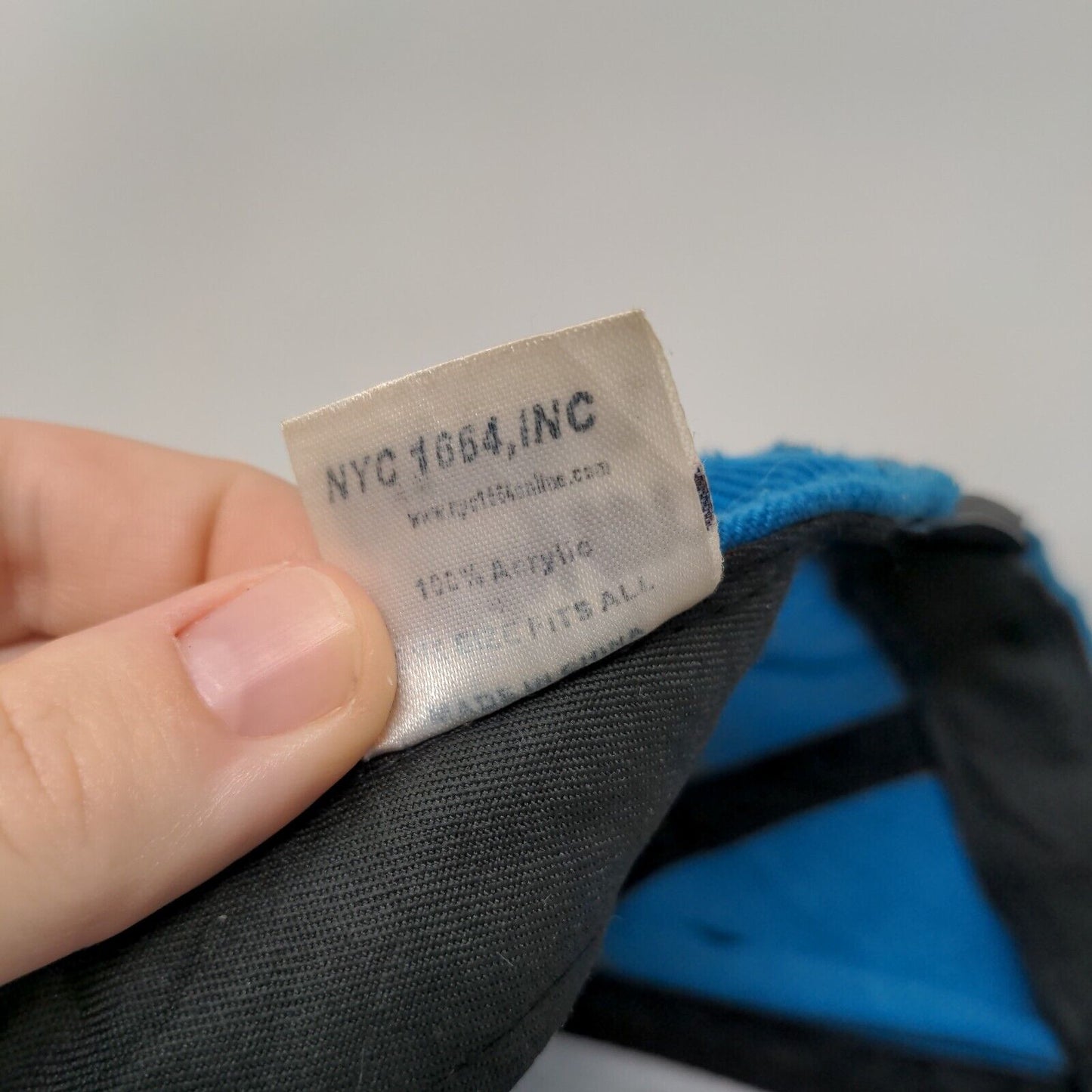 NYC Snapback Hat Blue OSFA Embroidered Vent Holes Colorblock