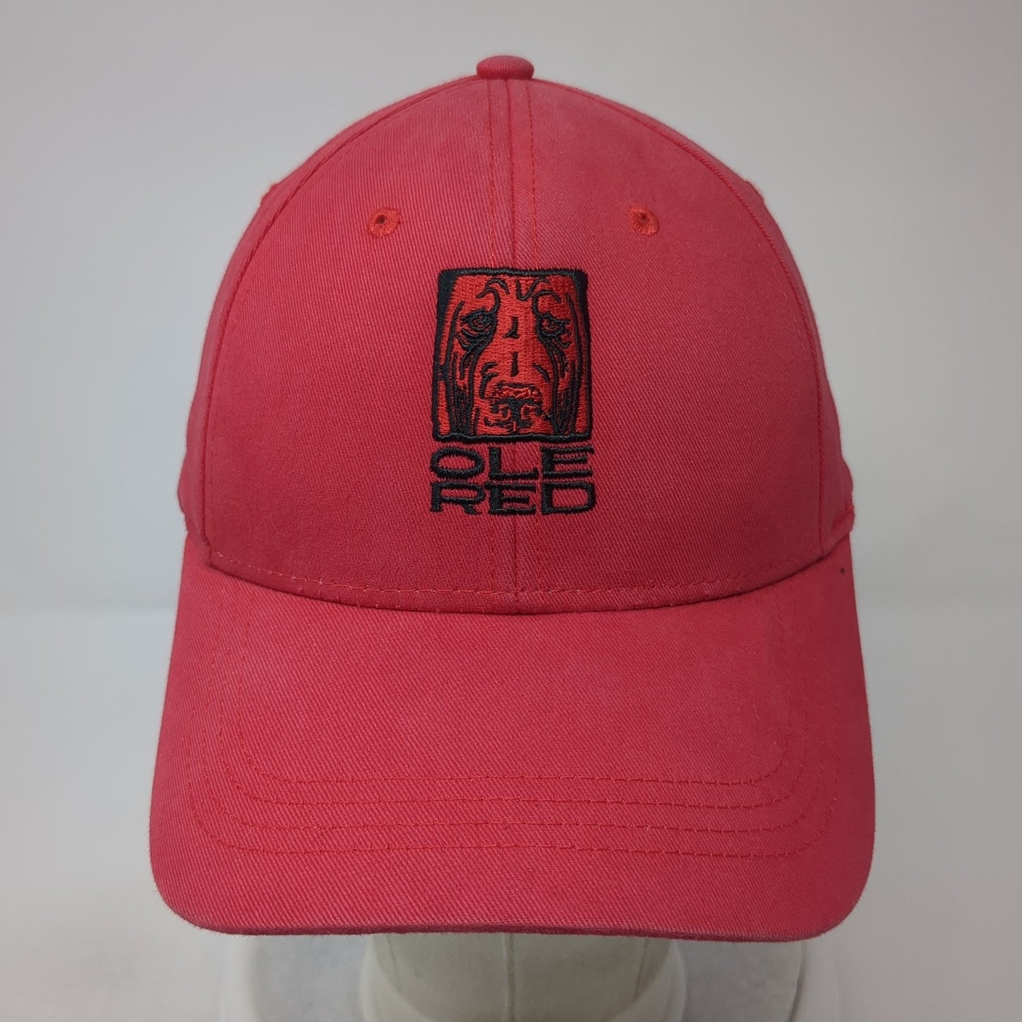 Ole Red Strapback Baseball Cap Red One Size Adjustable Embroidered Cap America