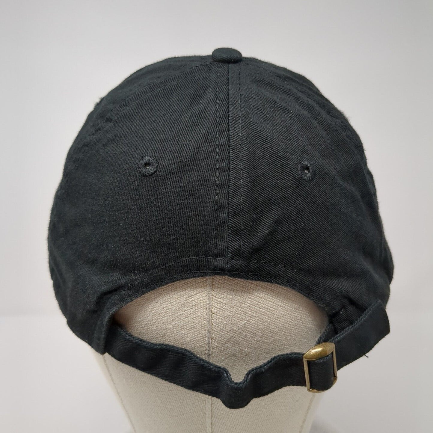 Compass Slideback Hat Black One Size Adjustable Embroidered 6 Panel