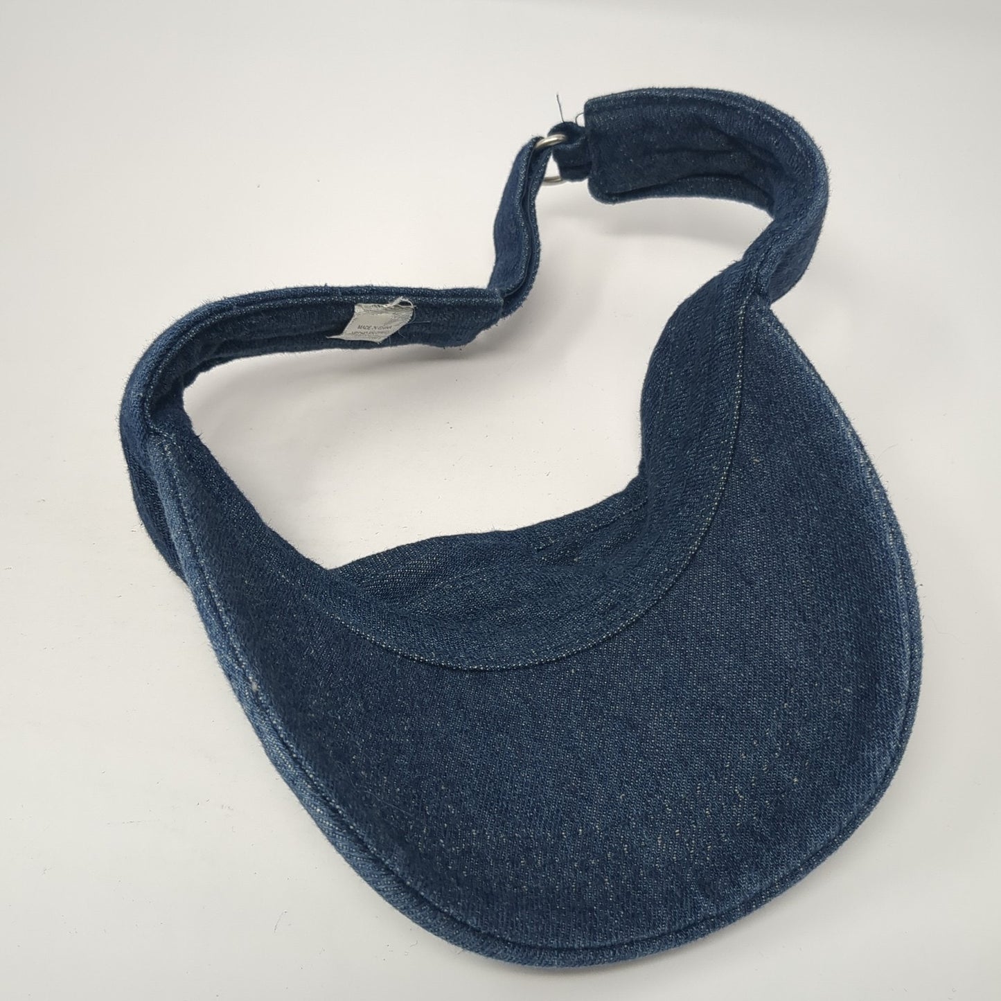 Unbranded Strapback Sun Visor Hat Blue One Size Adjustable Denim Blank