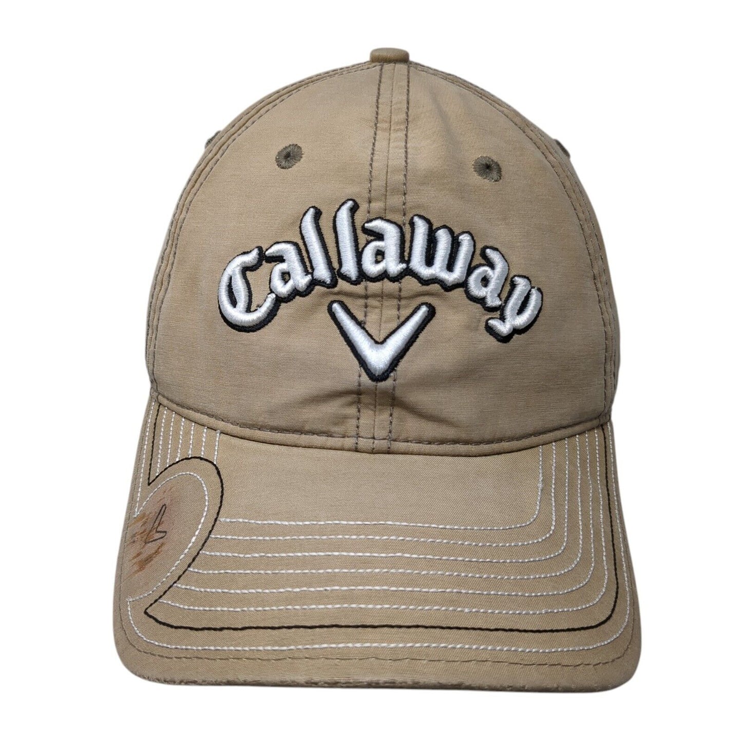 Callaway Strapback Baseball Cap Brown One Size Adjustable Embroidered New Era