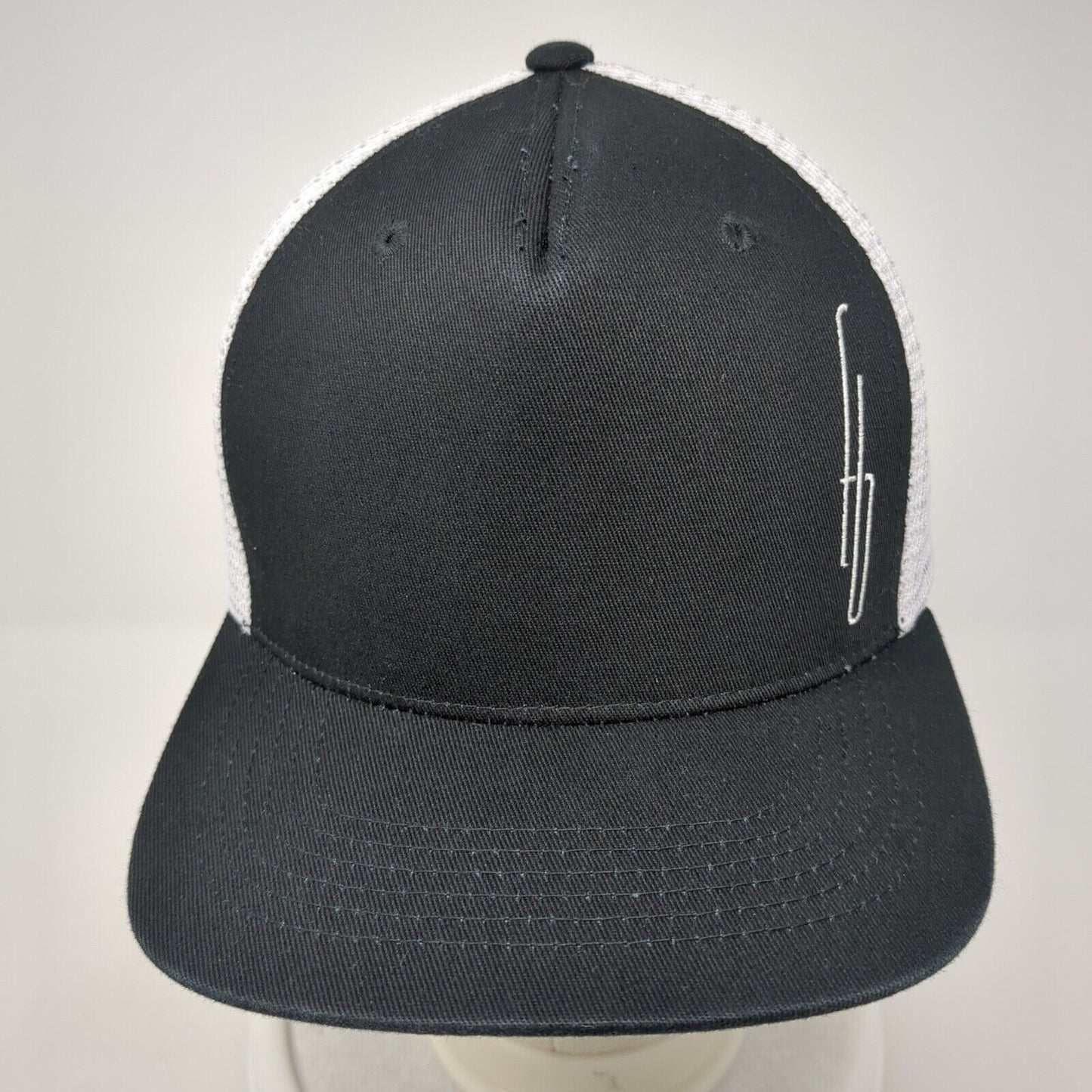 American Needle Snapback Trucker Hat Black One Size Mesh Back Logo
