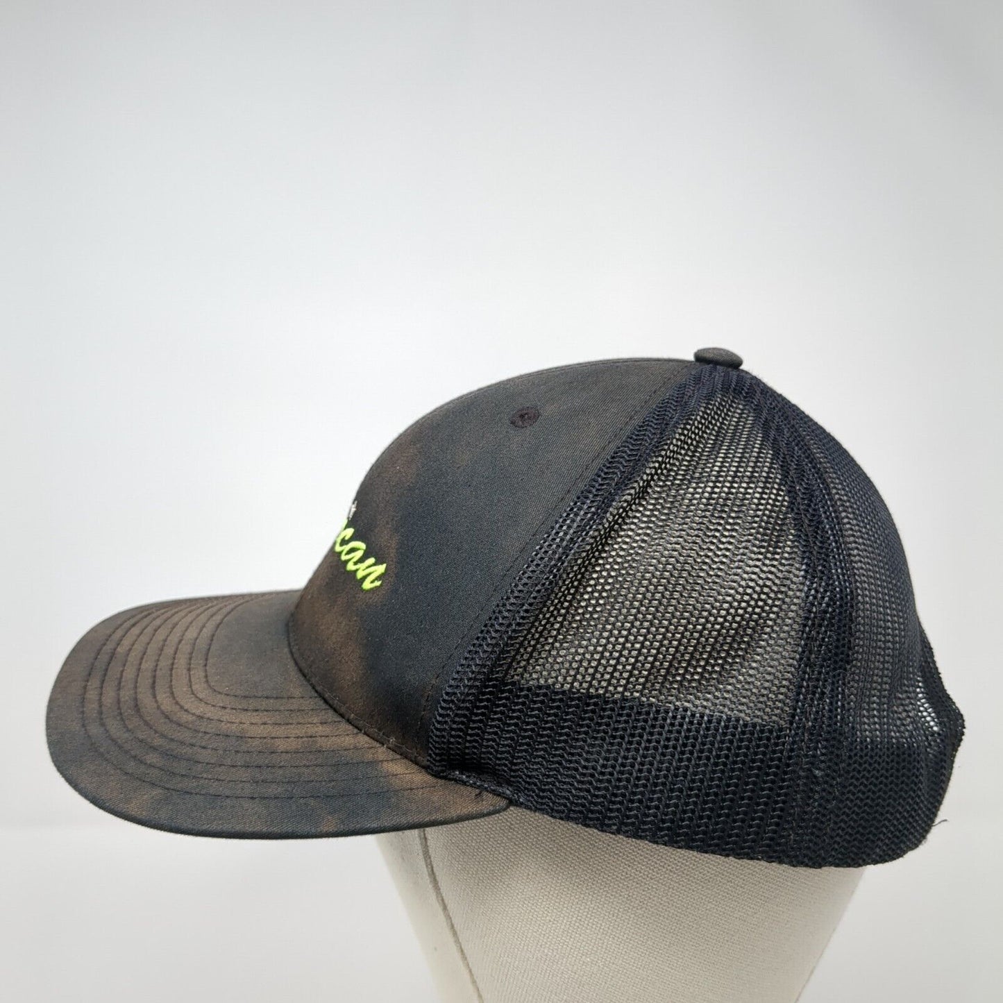 American Snapback Mesh Back Trucker Hat Black One Size Richardson