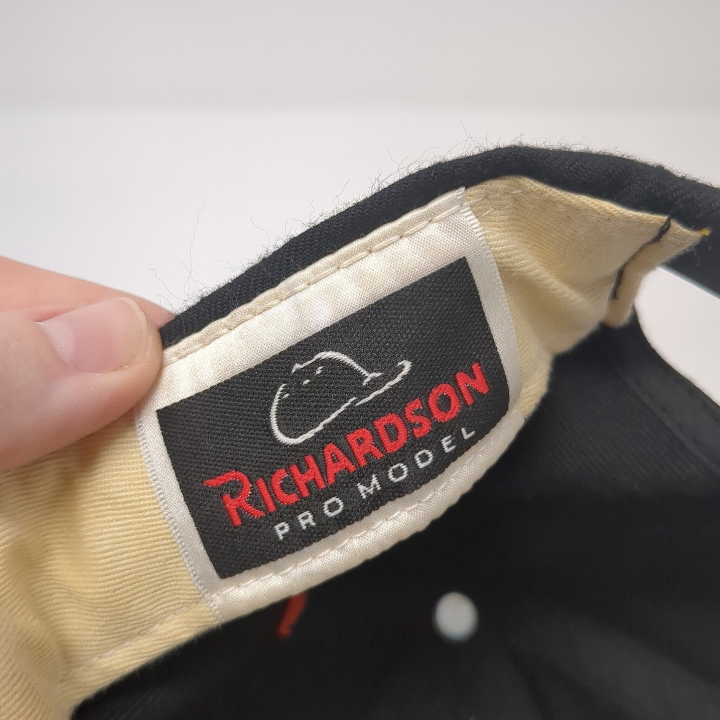 M Snapback Hat Black One Size Adjustable Embroidered Richardson Pro Model