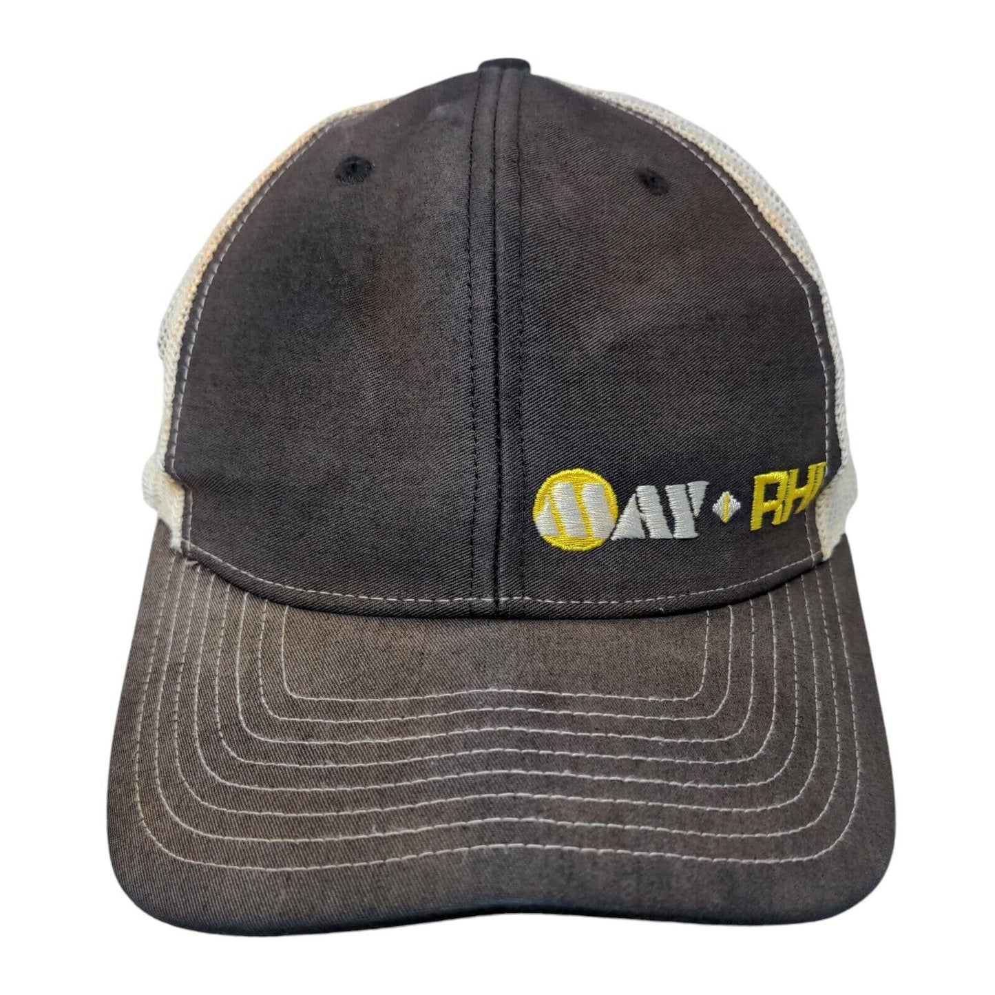MAY-RHI Hyundai Construction Equipment Mesh Back Trucker Hat Blue One Size